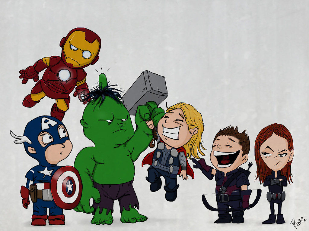 Wallpaper #E2eMBZMBSpphPi3-fb2K74 The Little Avengers This is a Little Cartoon Drawn on the Flickr