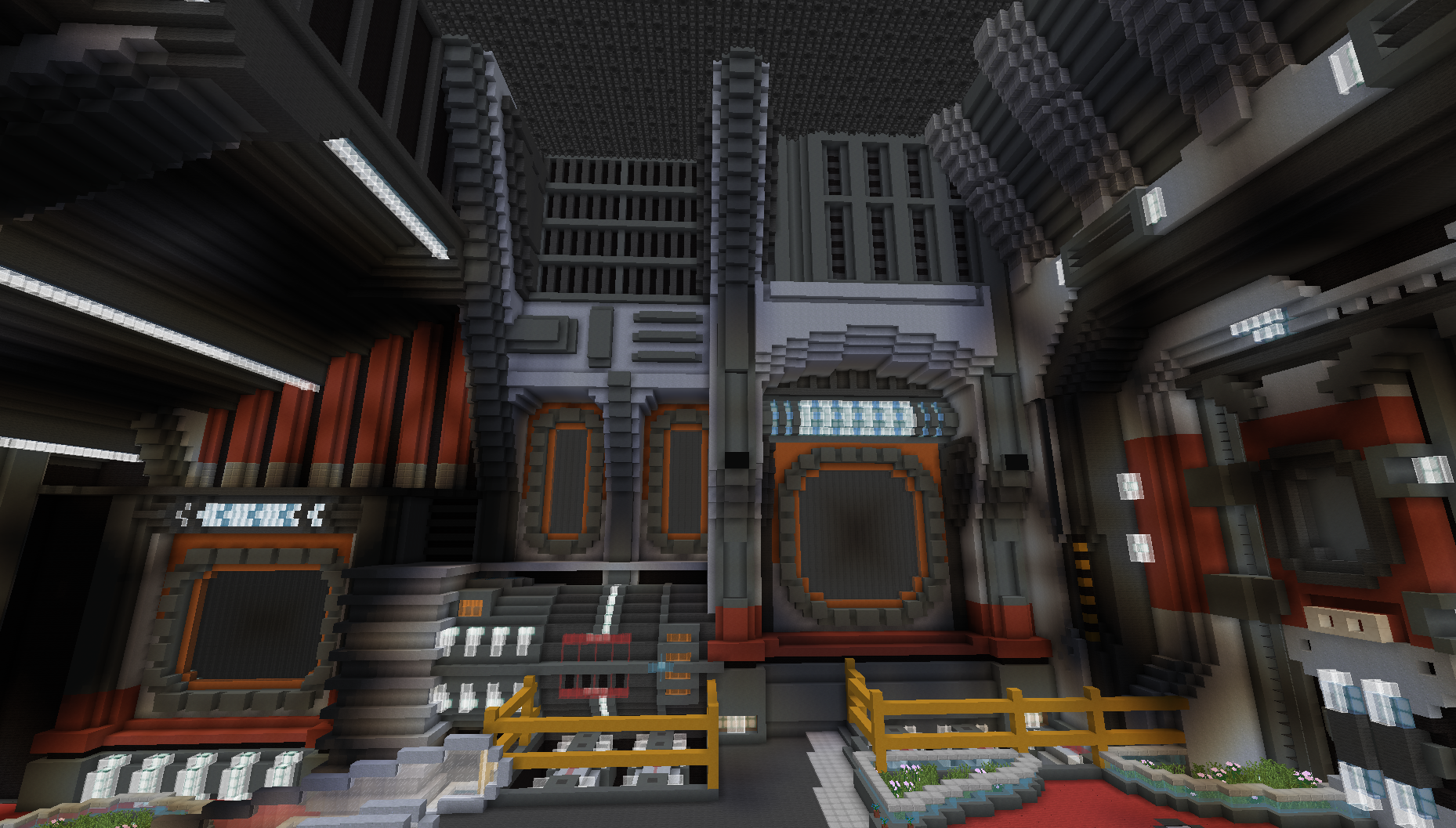 Wallpaper #ZK7JM5MBayWjSq6HCRyL52 Minecraft Cyberpunk Lobby 118 Foto