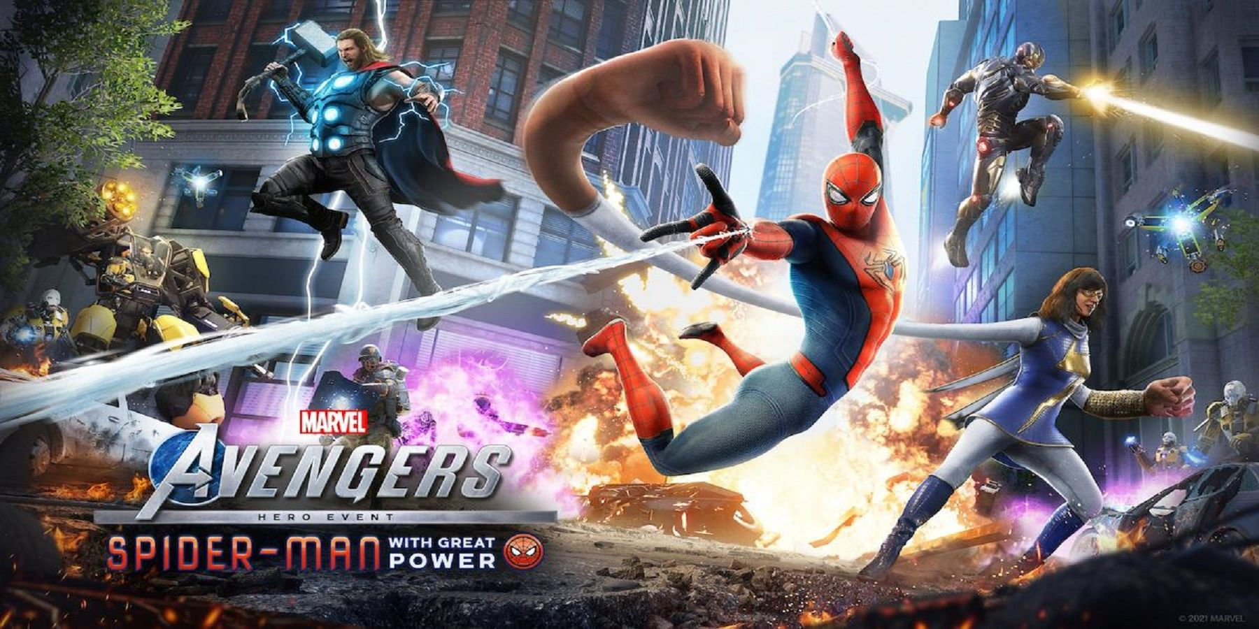 Wallpaper #qBmnE48BtGB6xQ78M2Yk37 Marvels Avengers Trailer Shows Spider Man in Action