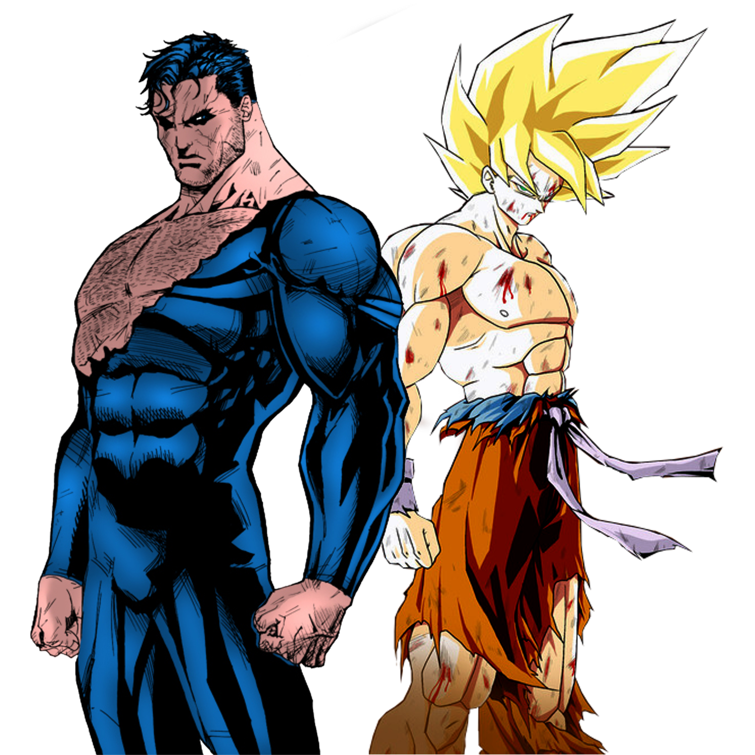 Wallpaper #gqVFOJMBVBiSkHCaoo0k23 Superman and Goku vs Thanos