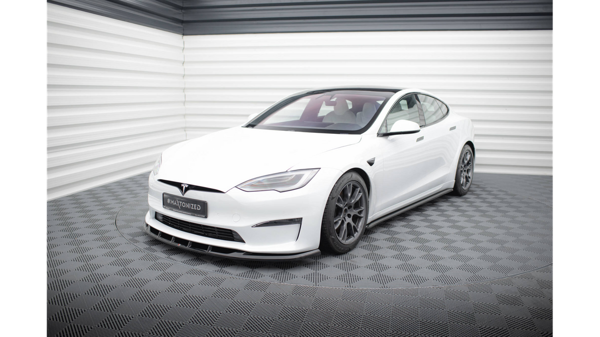 Wallpaper #SCwwSZMB0E1QgA7wuPIV330 Front Splitter V3 Tesla Model S Plaid Mk1 Facelift Spoilering