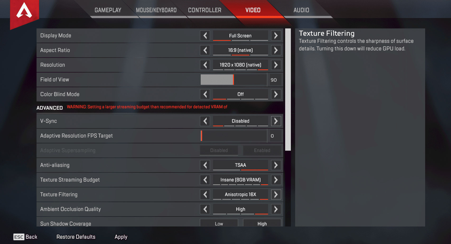 Wallpaper #SRnlF48BtGB6xQ78m3At50 Joshog Apex Legends Settings Keybinds Updated May 2022