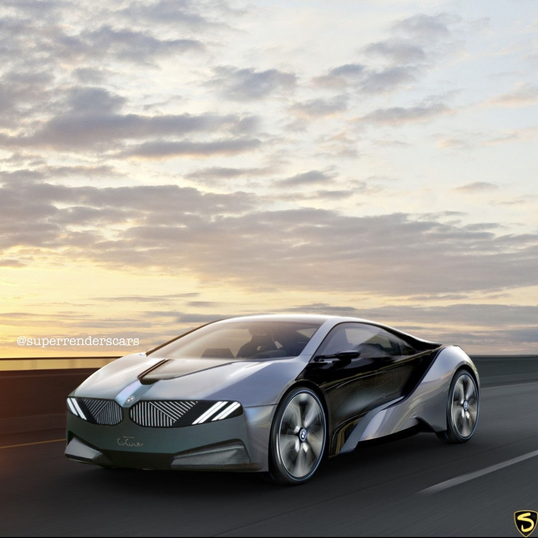 Wallpaper #CkWKlY4B7YBJg1BVnqBW40 A BMW i8 Concept Car Drives into the Sunset