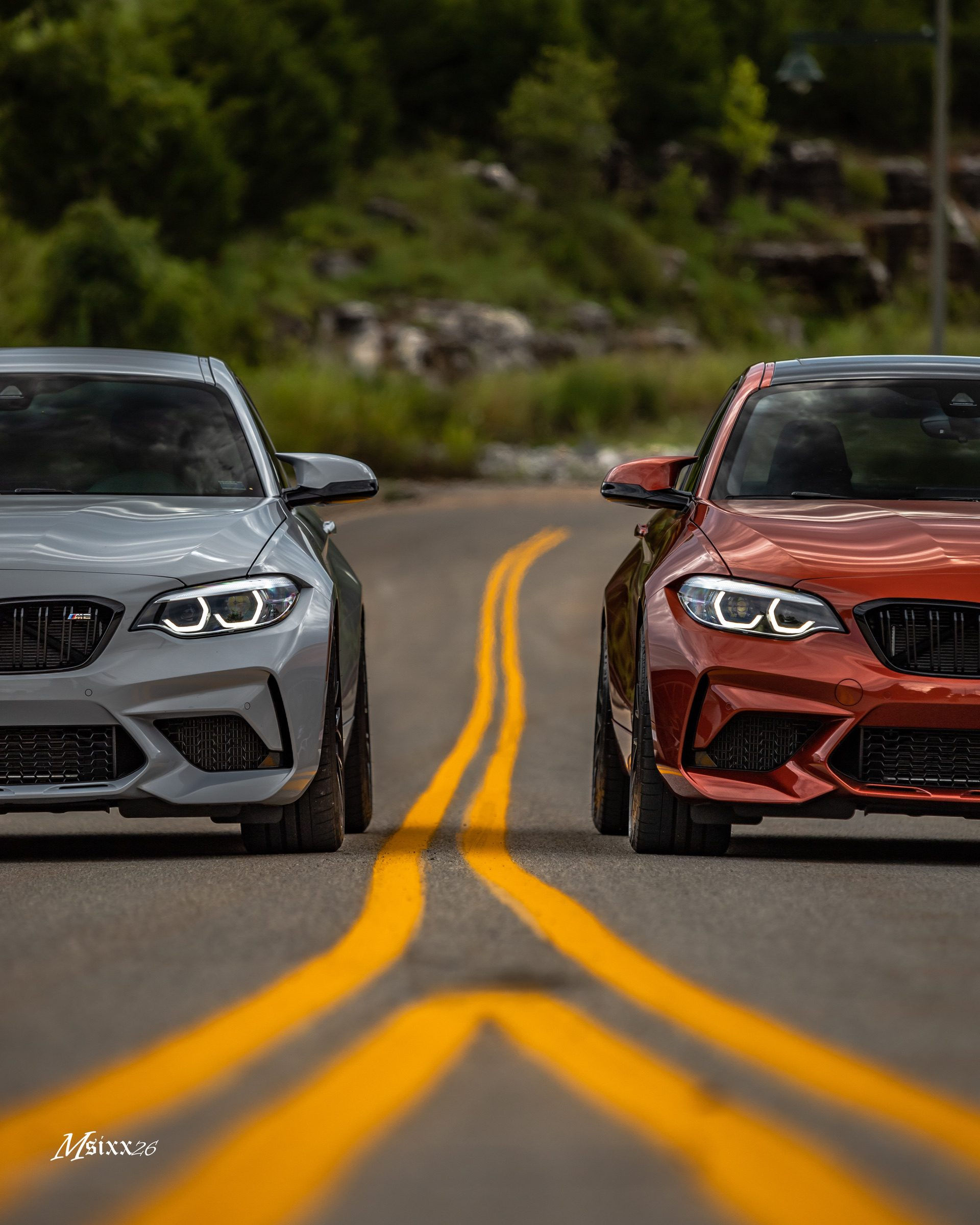 Wallpaper #awMQZpMBpyOg8YnEadqZ152 When a Sunset Orange M2 Competition Meets the Hockenheim Silver Brother