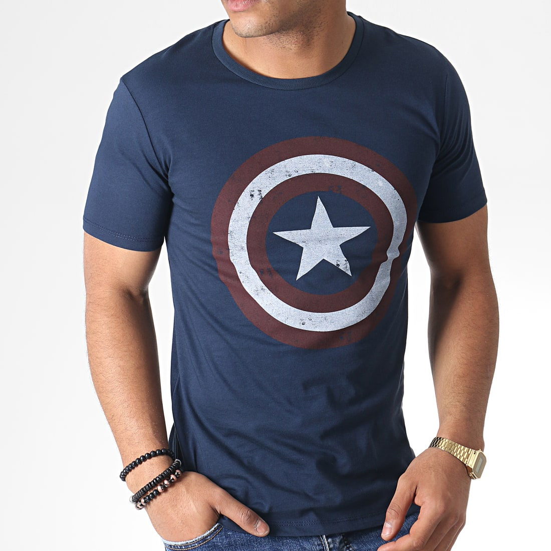 Wallpaper #HhkaNo8BtGB6xQ782KJ554 Captain America Tee Shirt Meamercts036 Bleu Marine