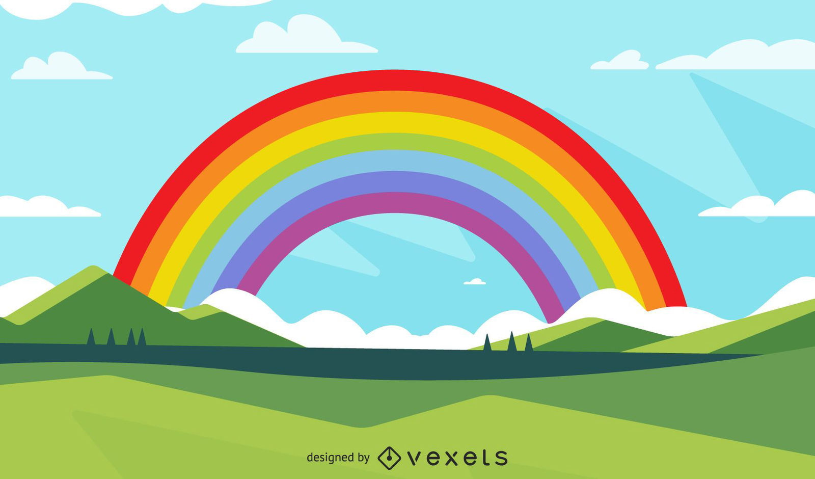 Wallpaper #_2eP9ZIBSpphPi3-1n_c41 Rainbow Illustration Design Vector Download