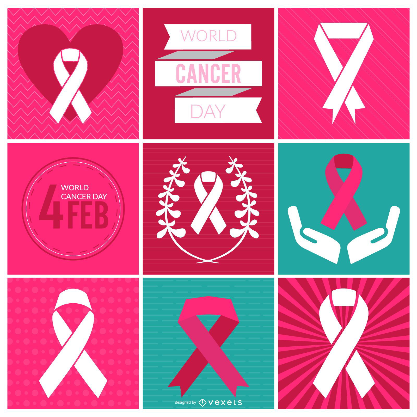 Wallpaper #gGdQ7pIBSpphPi3-YVxF434 World Cancer Day Ribbons and Labels Vector Download