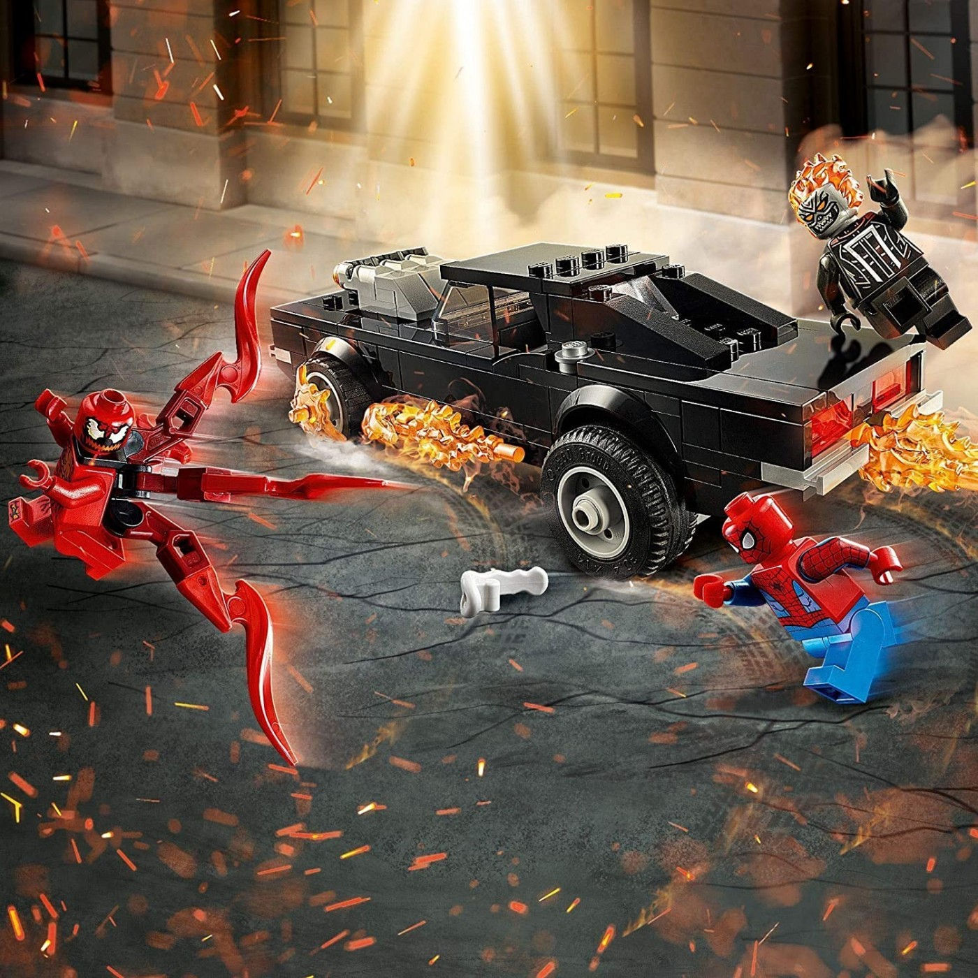 Wallpaper #-fQcOpMBKFX8bn3rG3dX26 Lego Spider Man and Ghost Rider vs Carnage Marvel Super Heroes 76173