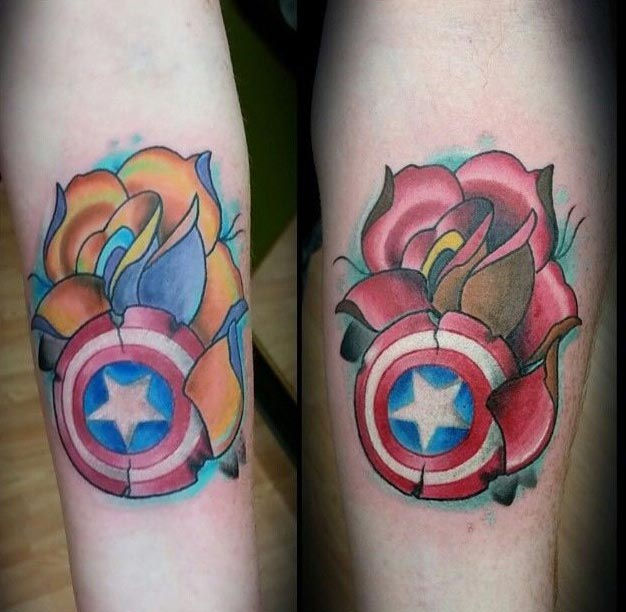 Wallpaper #P5zO4JIBZHQxiYarB7hG55 105 Captain America Tattoo Designs and Ideas for Marvel Superhero Fans