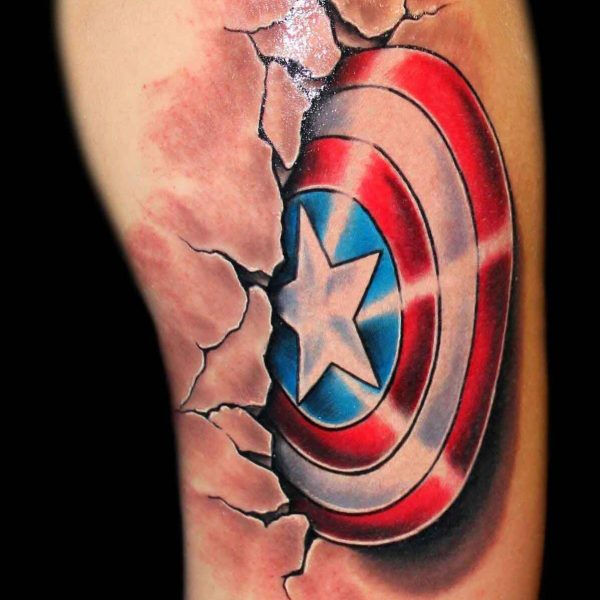 Wallpaper #P5zO4JIBZHQxiYarB7hG41 105 Captain America Tattoo Designs and Ideas for Marvel Superhero Fans