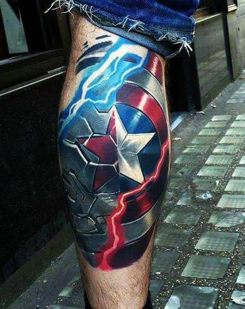 Wallpaper #P5zO4JIBZHQxiYarB7hG38 105 Captain America Tattoo Designs and Ideas for Marvel Superhero Fans