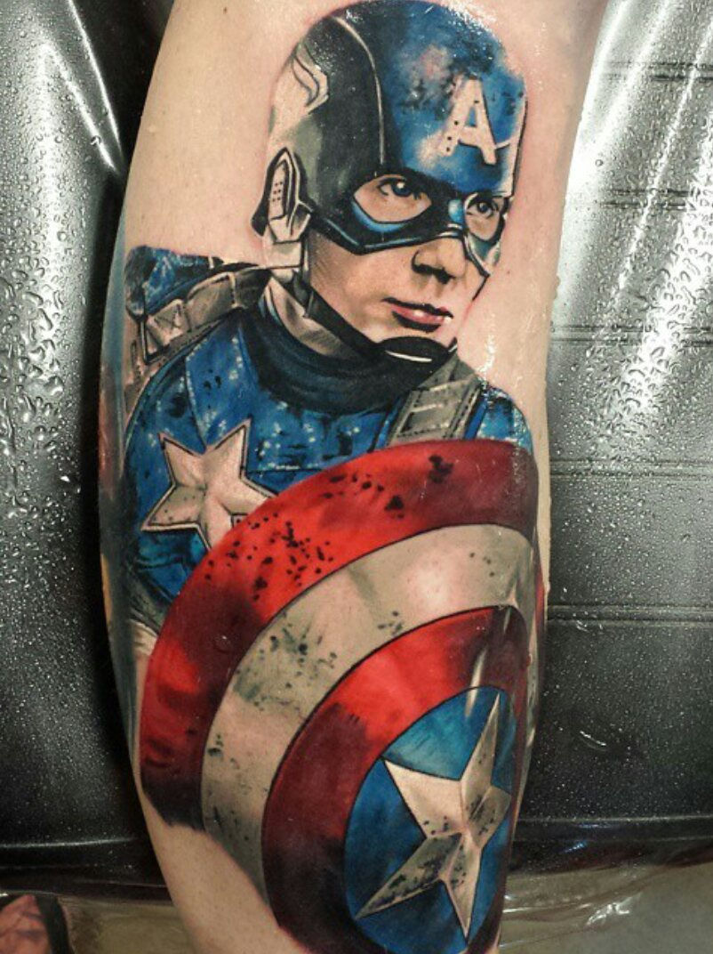 Wallpaper #P5zO4JIBZHQxiYarB7hG82 Captain America Tattoos Designs Ideas and Meaning Tattoos for You