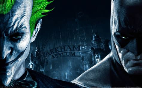 Wallpaper #YnP0fo4BFI5NbQksIxfN86 Batman and the Joker Face Off in Arkham Asylum