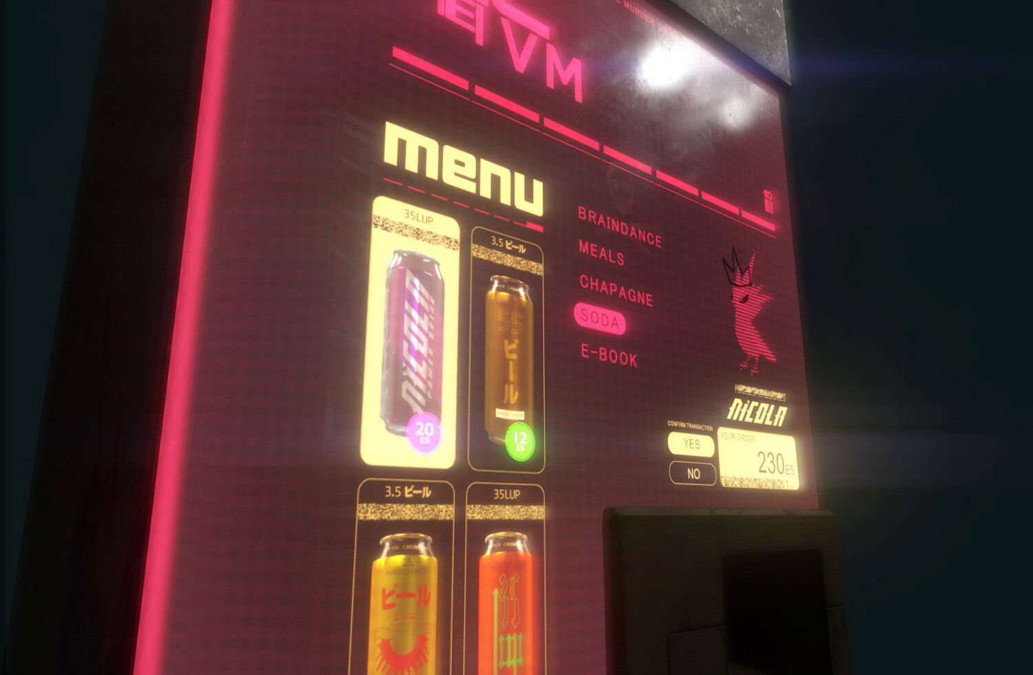 Wallpaper #Zxn5Ho8BtGB6xQ78Tnqd7 Cyberpunk 2077 Soda Vending Machine