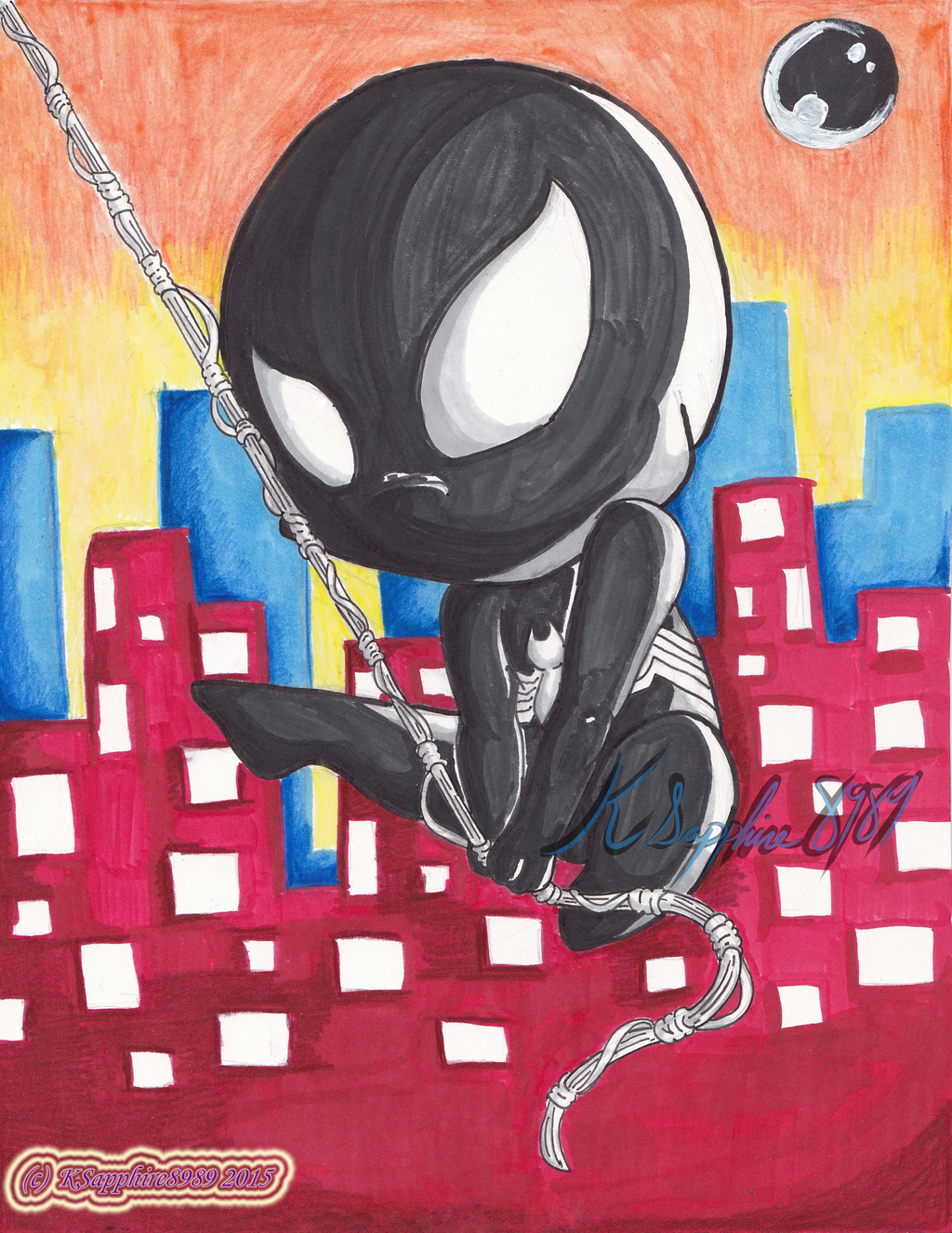 Wallpaper #uWef8ZIBSpphPi3-f2yH415 Chibi Symbiote Spiderman by Ksapphire8989 on Deviantart