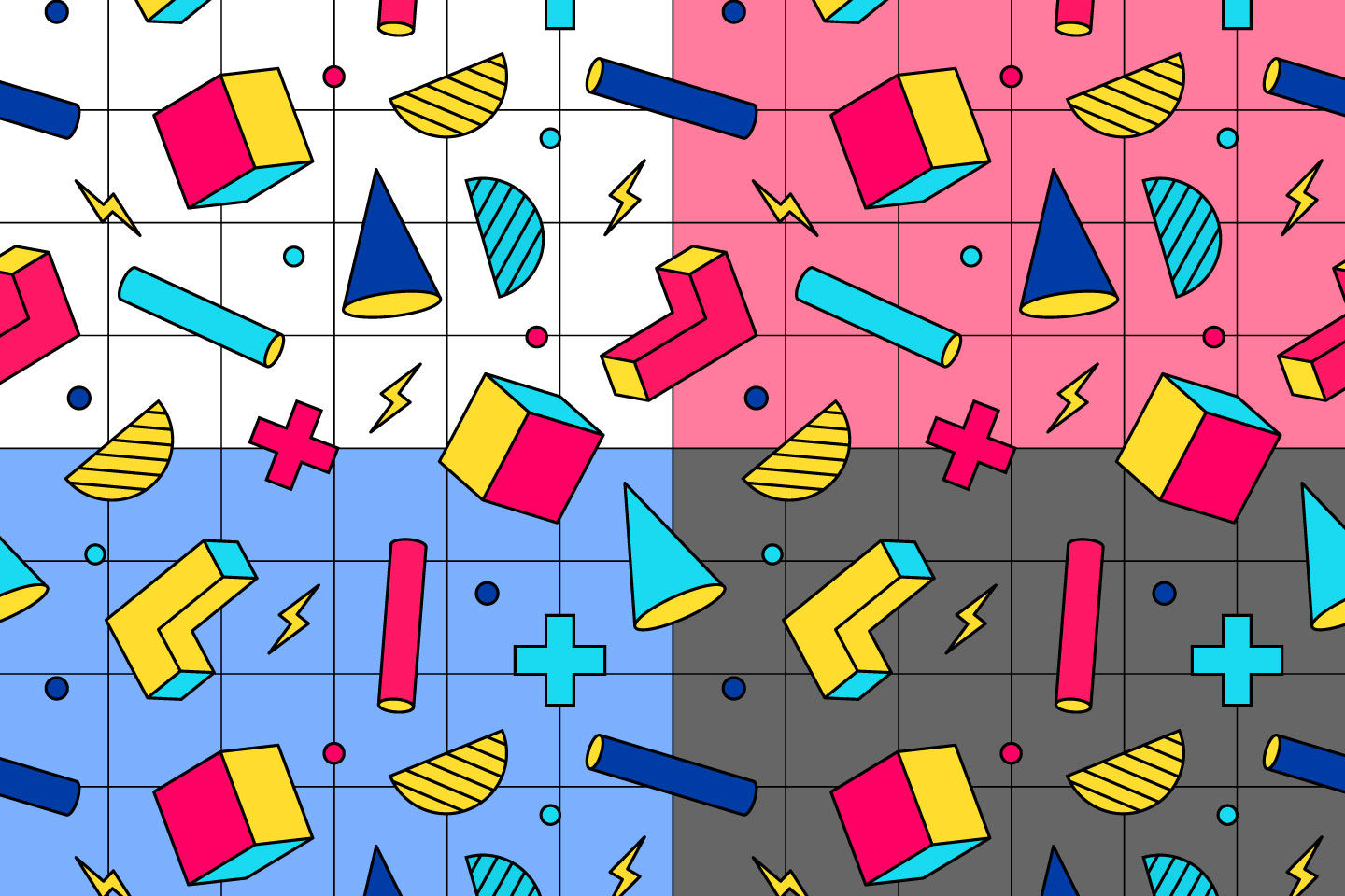 Wallpaper #W2ex7ZIBSpphPi3-OlmC122 Retro Memphis Free Seamless Pattern Graphicsurfcom