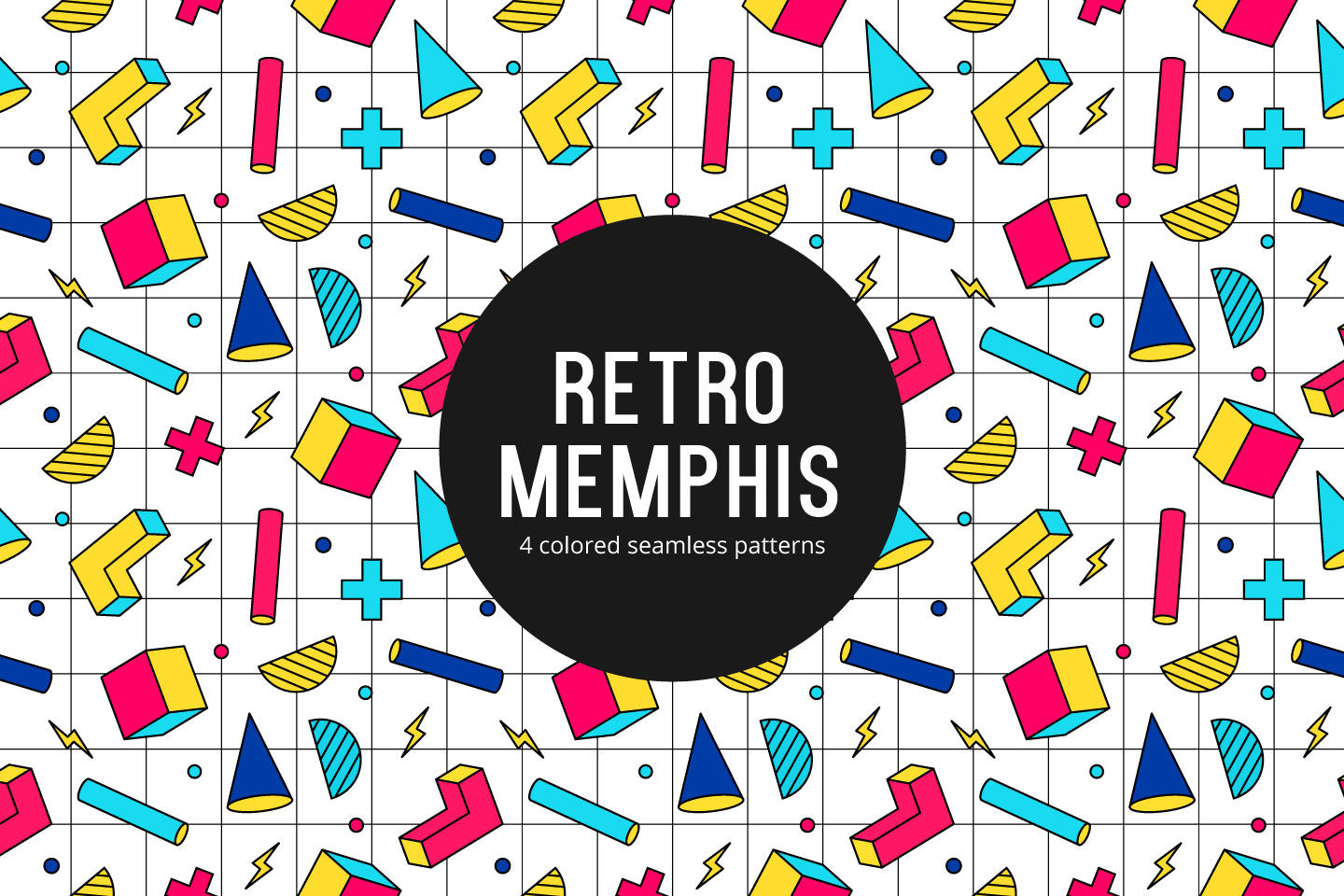 Wallpaper #W2ex7ZIBSpphPi3-OlmC187 Retro Memphis Free Seamless Pattern Graphicsurfcom Deszonenet