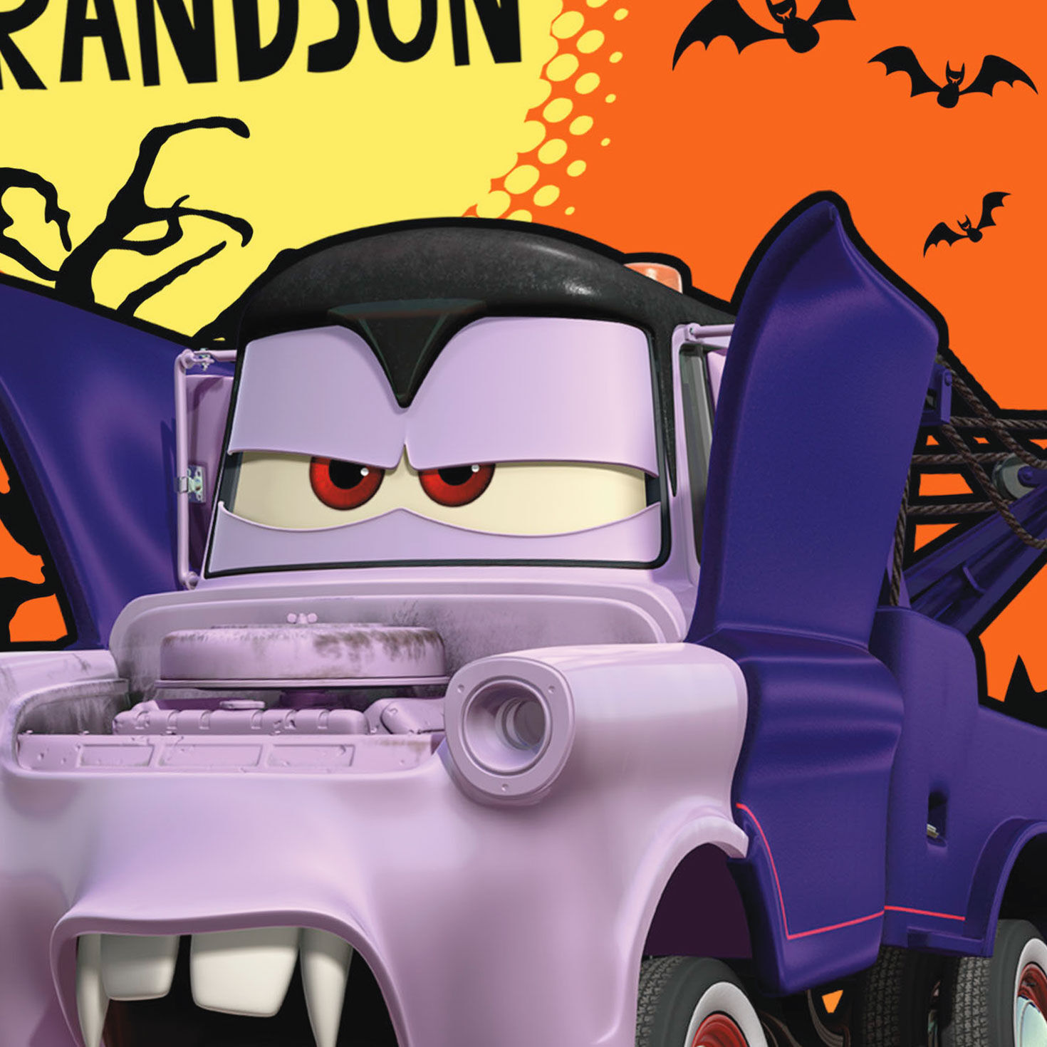 Wallpaper #cBnvM48BtGB6xQ785JzX21 Disneypixar Cars Mater Vampire Halloween Card for Grandson Greeting