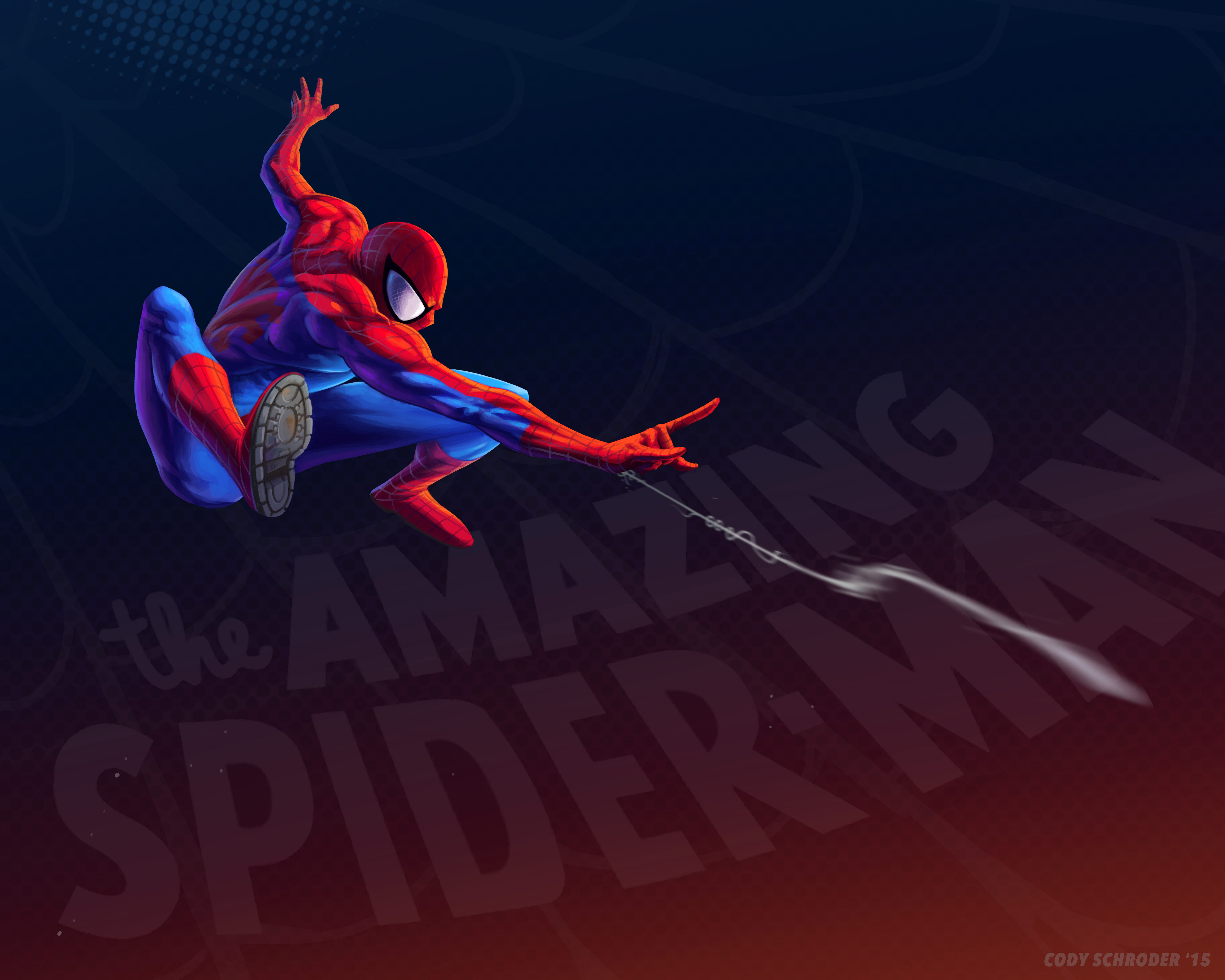 Wallpaper #7v_Ka5MB3lSXT3zUneiq99 Spiderman Shooting Web Comic