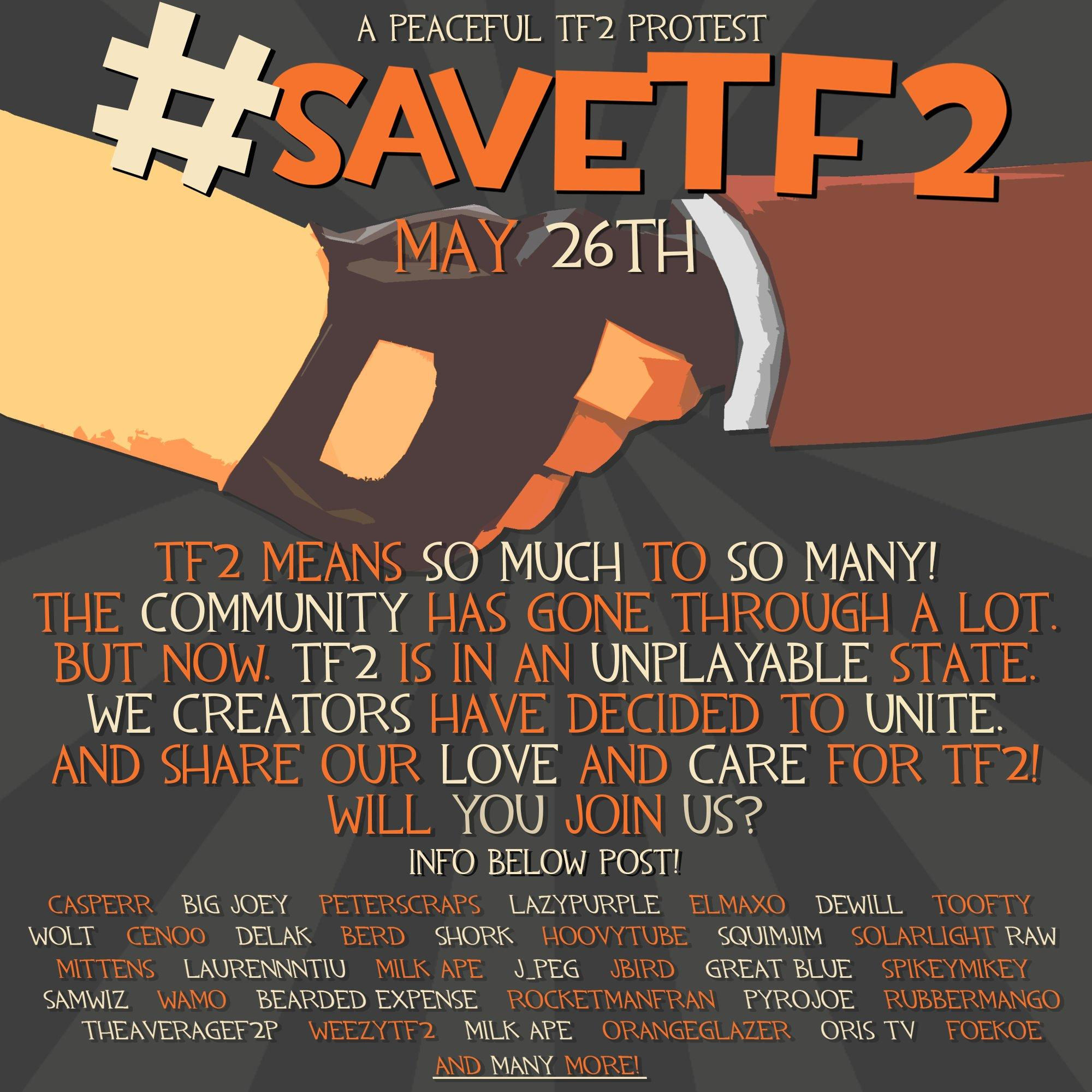 Wallpaper #z2ev85IBSpphPi3-inav412 Savetf2 Protest May 26th Save Tf2 Know Your Meme