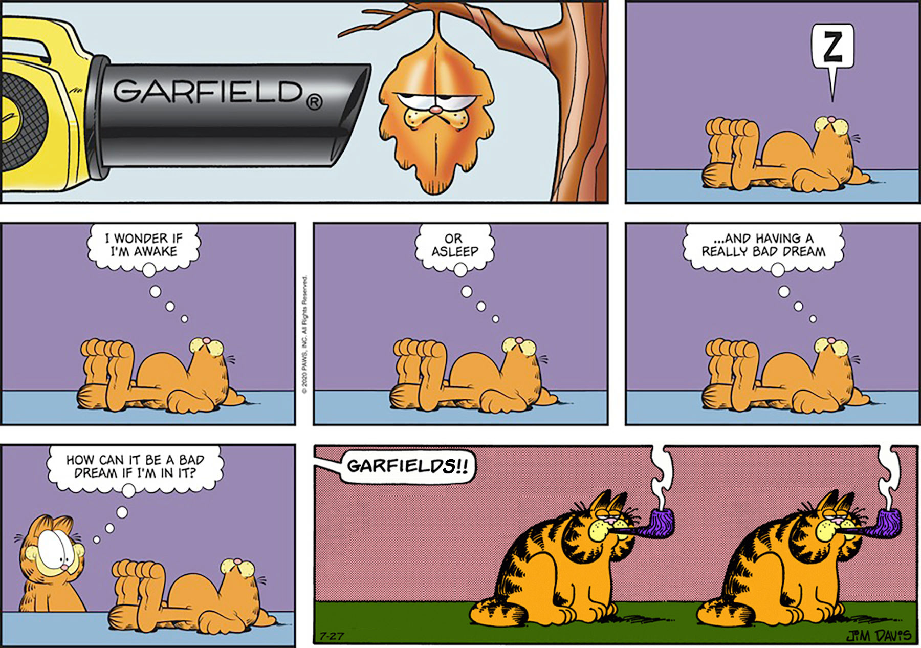 Wallpaper #JGdaBZMBSpphPi3-gLxf20 How Can It Be a Bad Dream if Im in It Garfield Last Panel