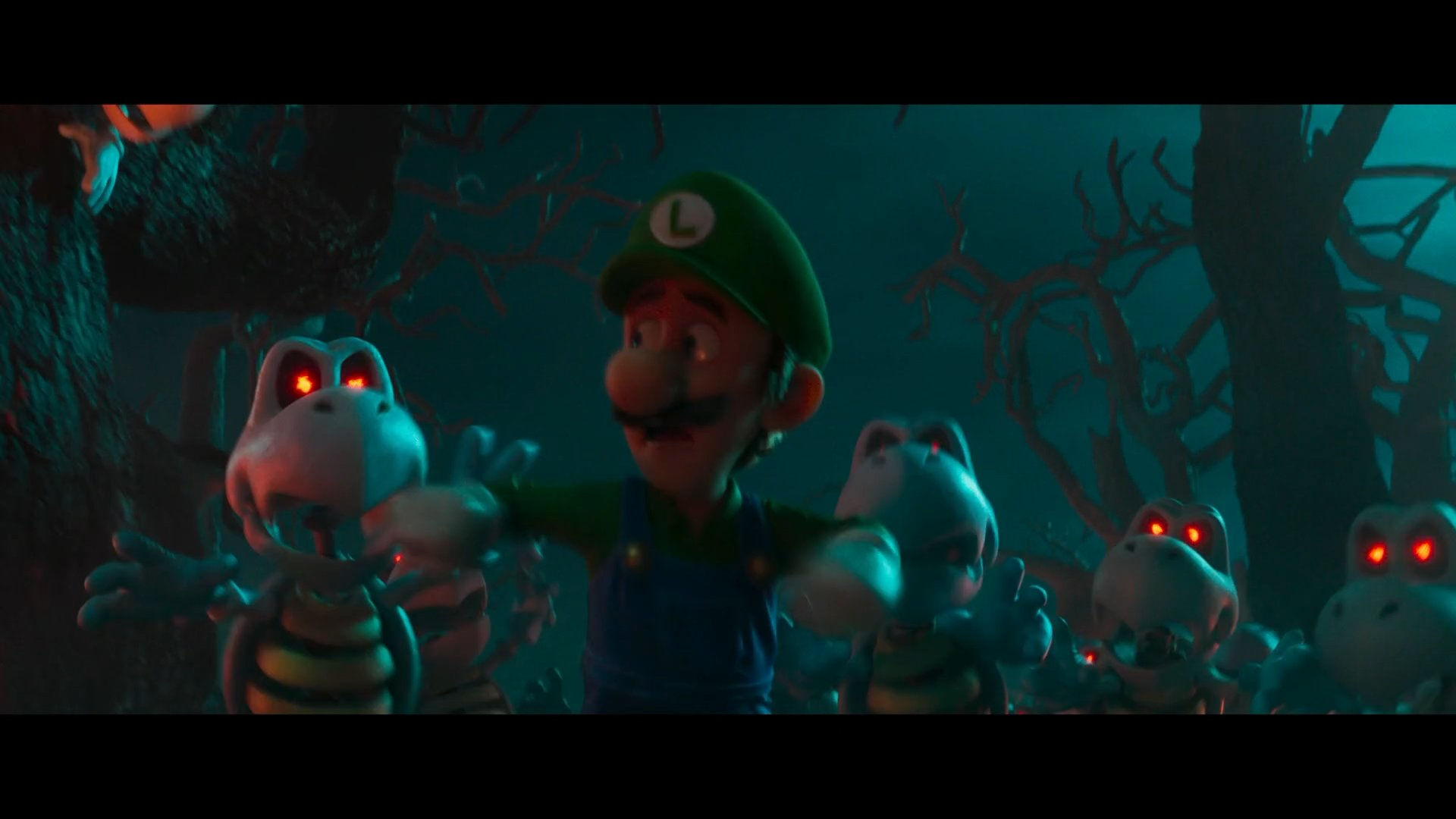 Wallpaper #Kx3VLZMBlOZrFDOkdNK0337 Luigi Running from a Group of Dry Bones the Super Mario Bros Movie