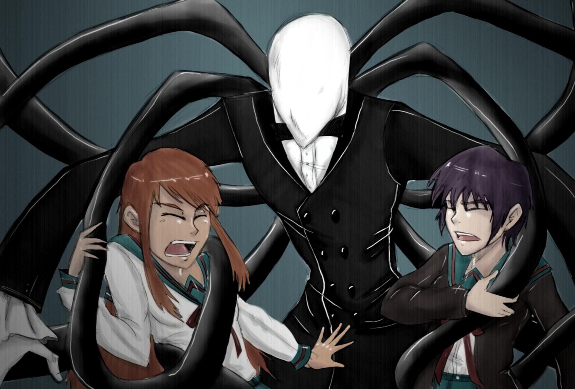 Wallpaper #wEDgL5MBJhL2WPbaU77v141 Slender Anime Slender Man Know Your Meme