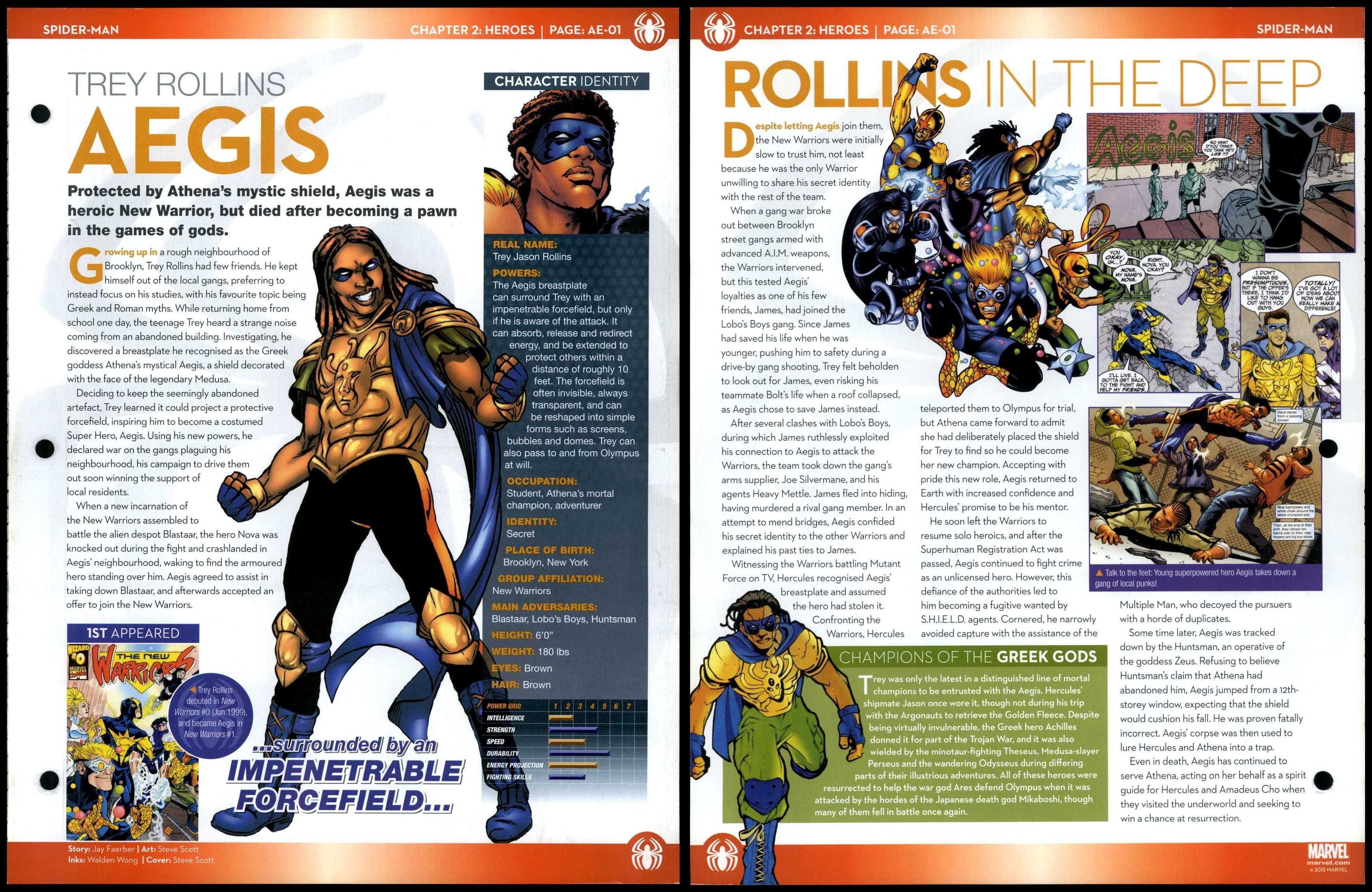 Wallpaper #bWfV9JIBSpphPi3-KHy4213 Aegis Trey Rollins Ae 01 Heroes Spider Man Marvel Fact File Page