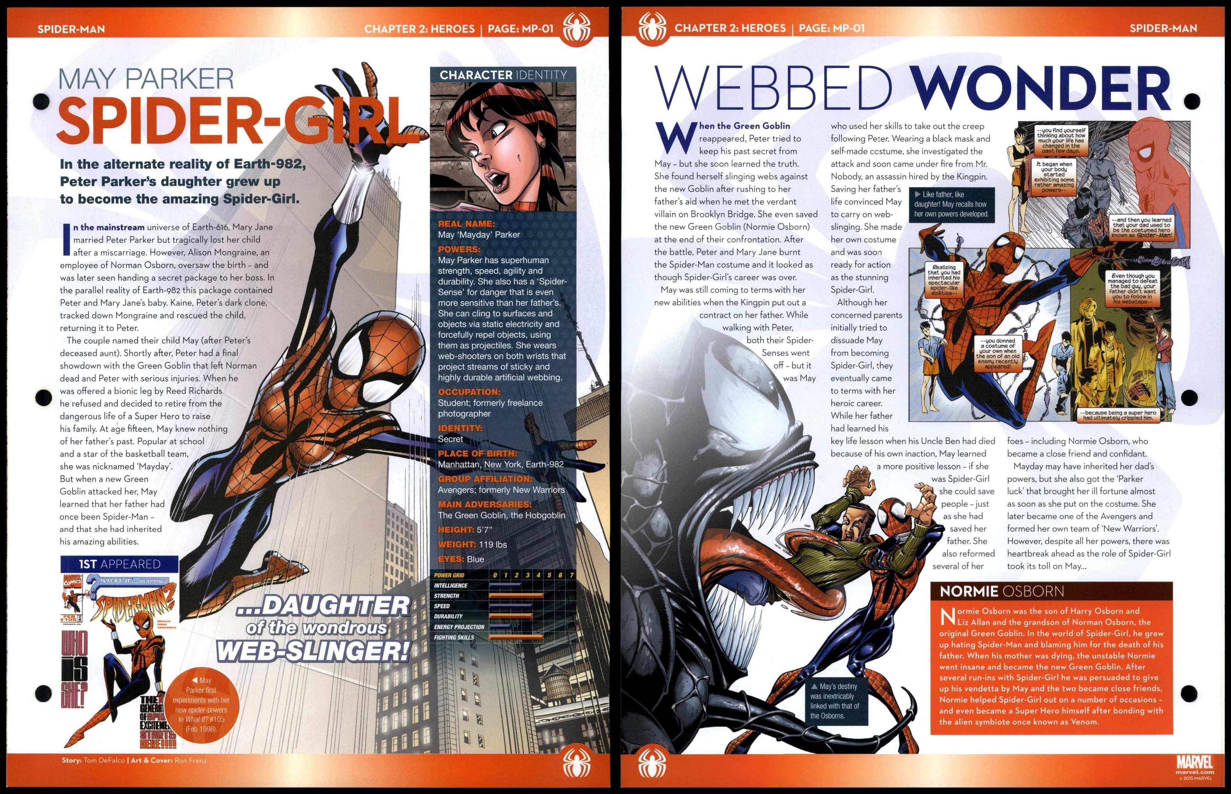 Wallpaper #bWfV9JIBSpphPi3-KHy4414 Spider Girl May Parker Mp 01 Heroes Spider Man Marvel Fact File Page