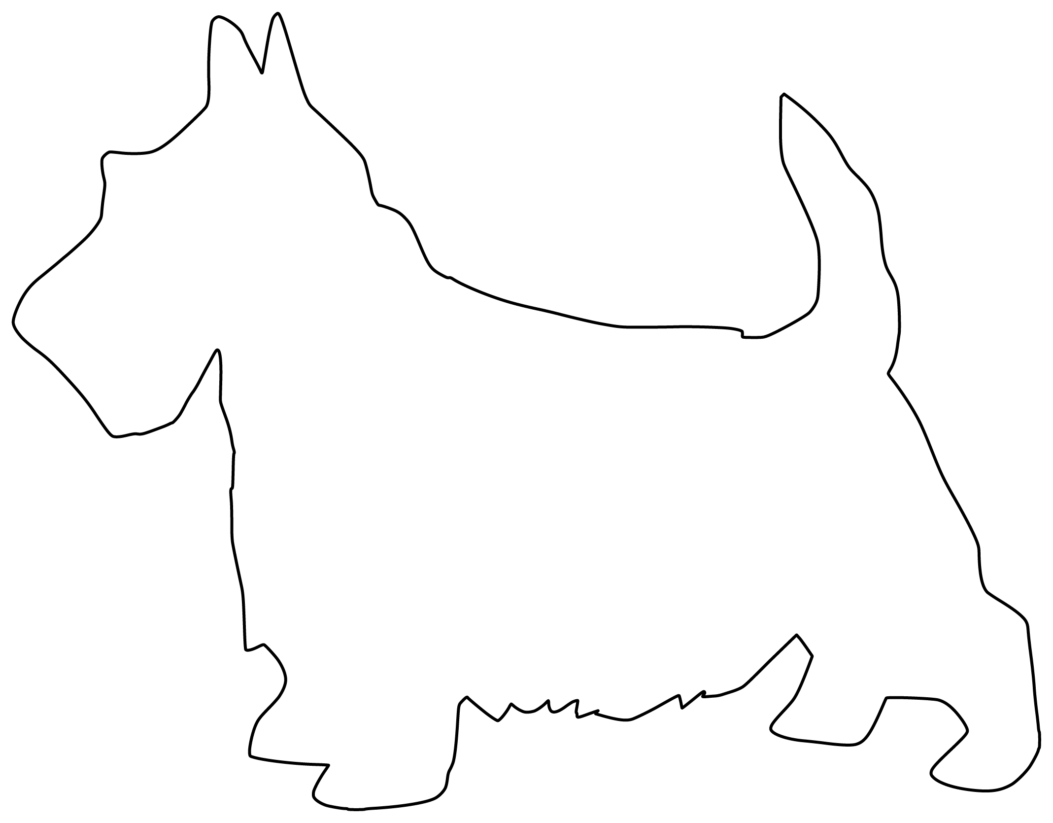Wallpaper #i2cP5pIBSpphPi3-eTKB387 Shape of Scottie Dog Free Printable Papercraft Templates