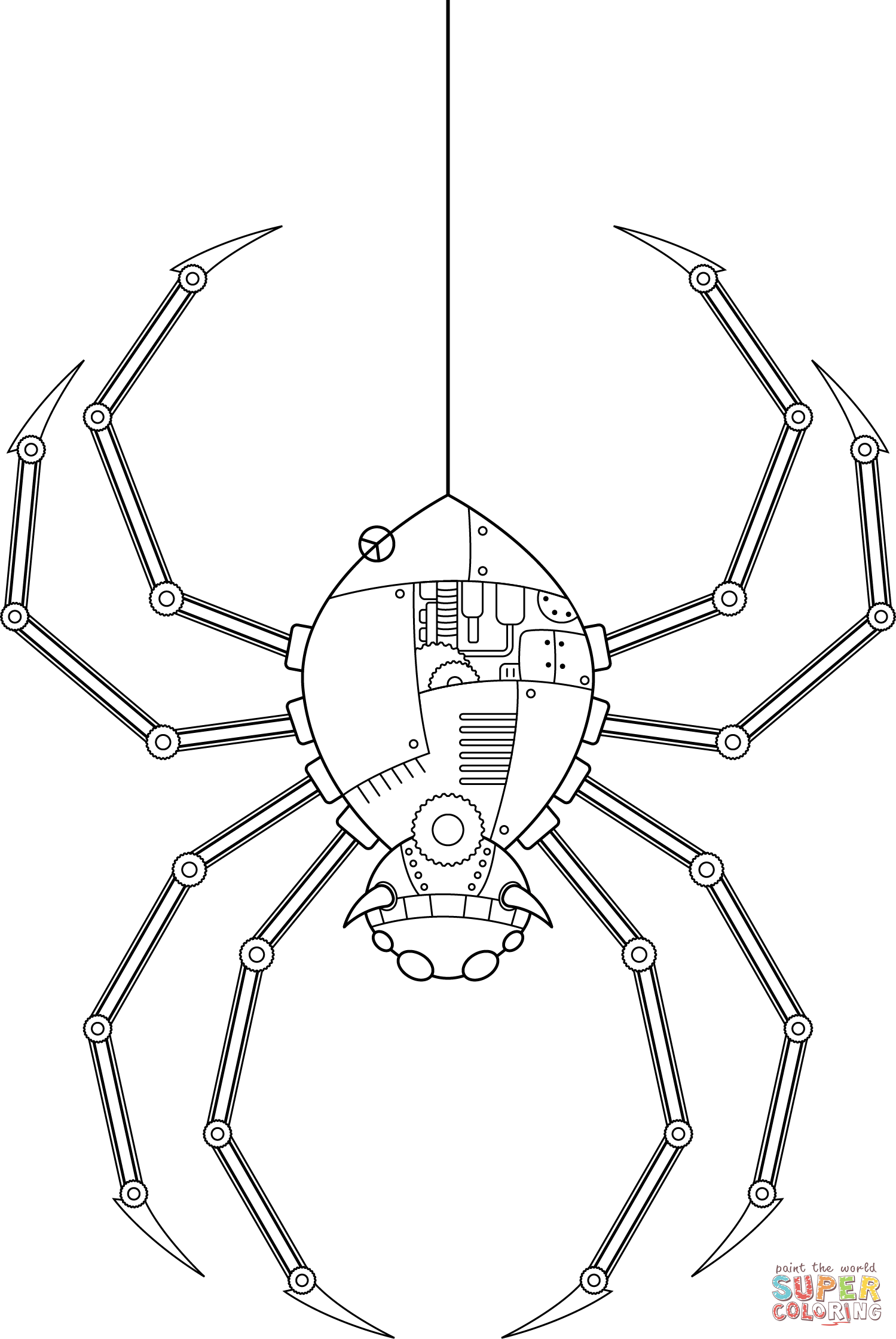 Wallpaper #MVgVNJMBzN9vxX348jvw148 Steampunk Spider Coloring Page Free Printable Coloring Pages