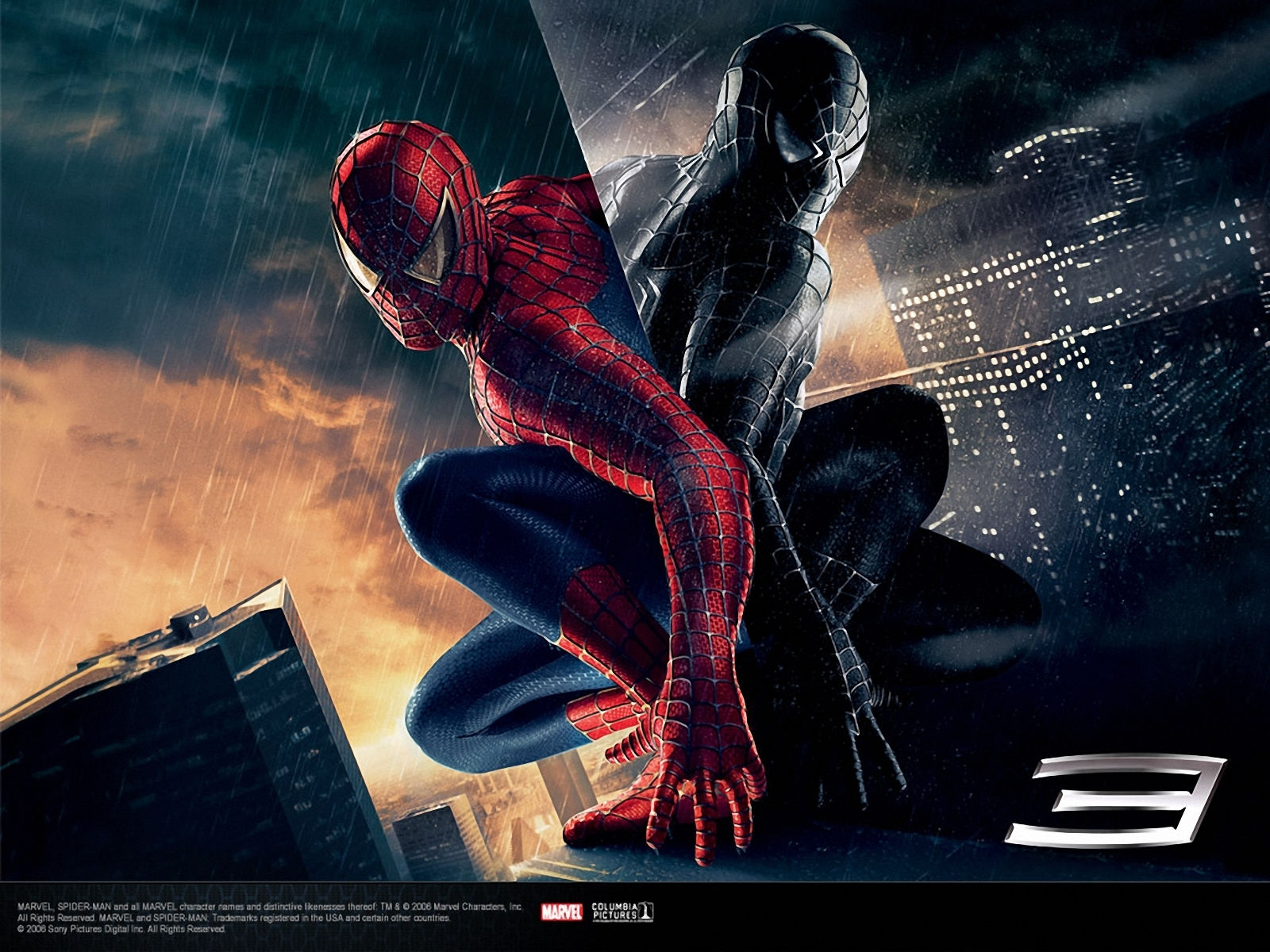 Wallpaper #_XMhgI4BFI5NbQksWxc-37 Spider-Man 3 Movie Poster Featuring Tobey Maguire as Spider-Man and Venom