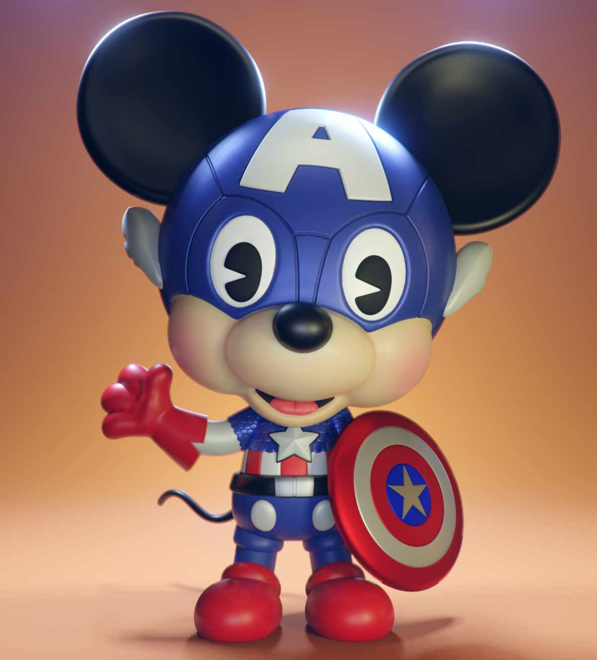 Wallpaper #zWdQ-ZIBSpphPi3-lozD134 Mickey Captain America Zbrushcentral