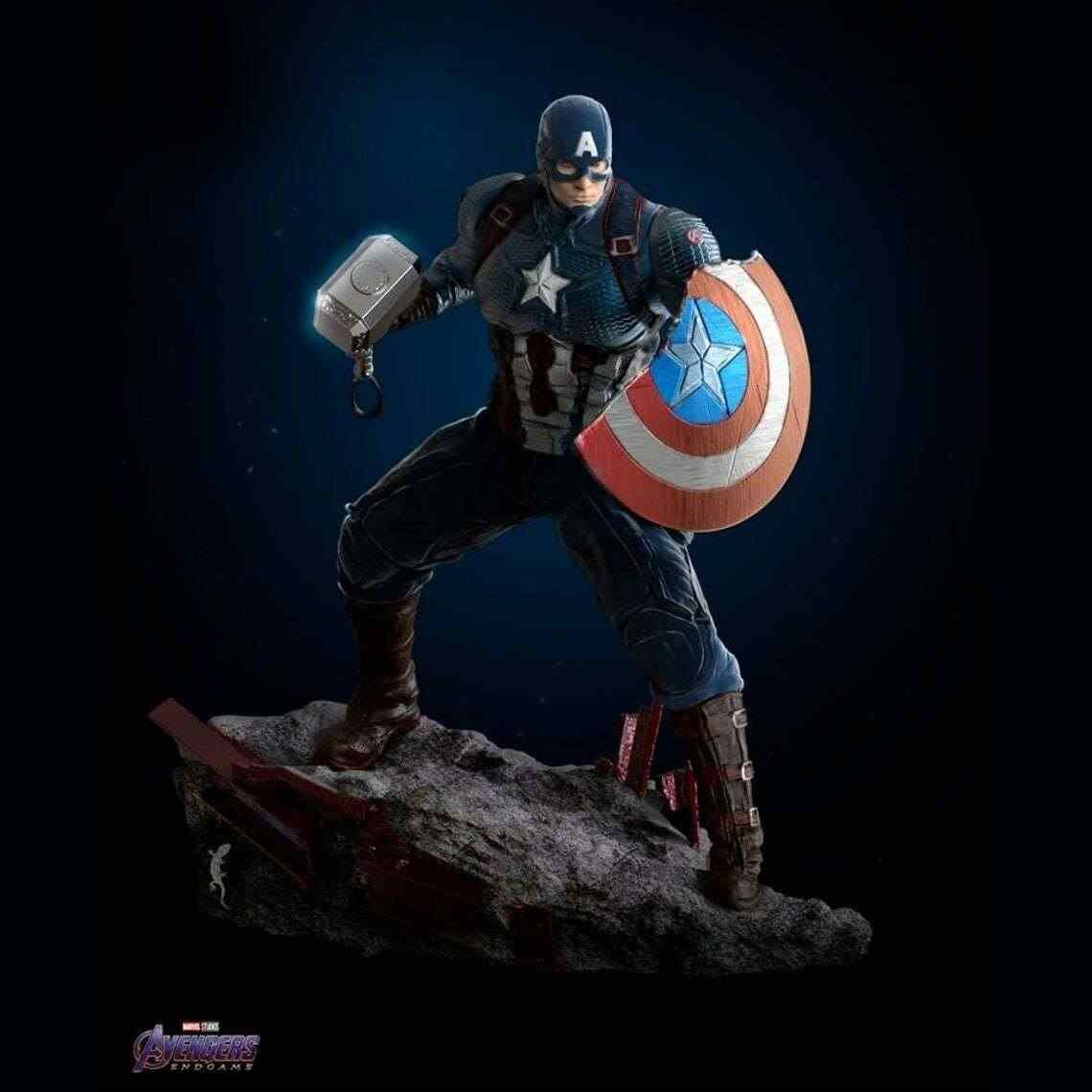 Wallpaper #VkVAno4B7YBJg1BV4KIB29 Captain America Diorama Statue 3D Spartan Shop