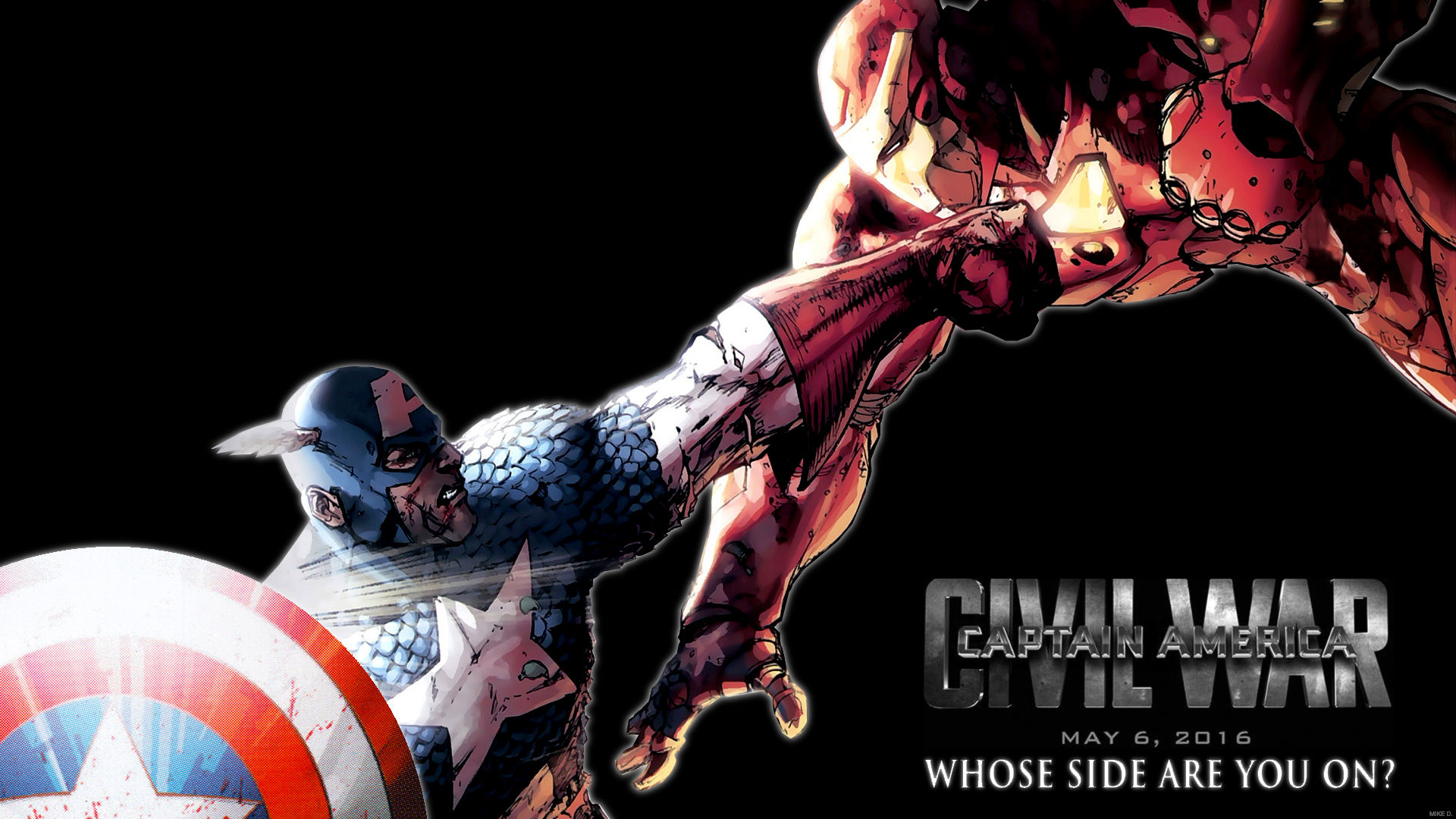 Wallpaper #xzEUNpMB5zzyi_yYV1iX158 Captain America vs Iron Man Civil War by Xionice on Deviantart