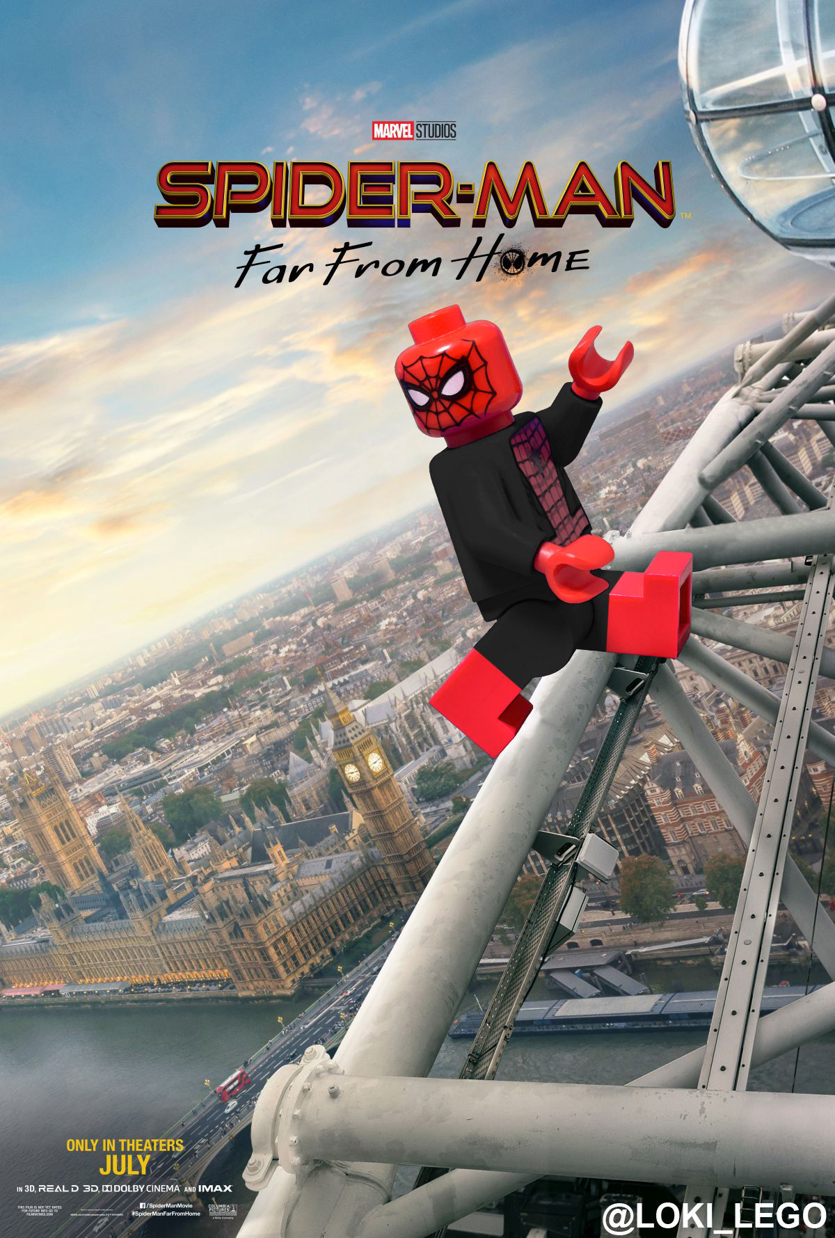 Wallpaper #Kof8MZMBPAdmKxa2IGPZ161 Three Spider Man Far from Home International Posters Recreated in Lego