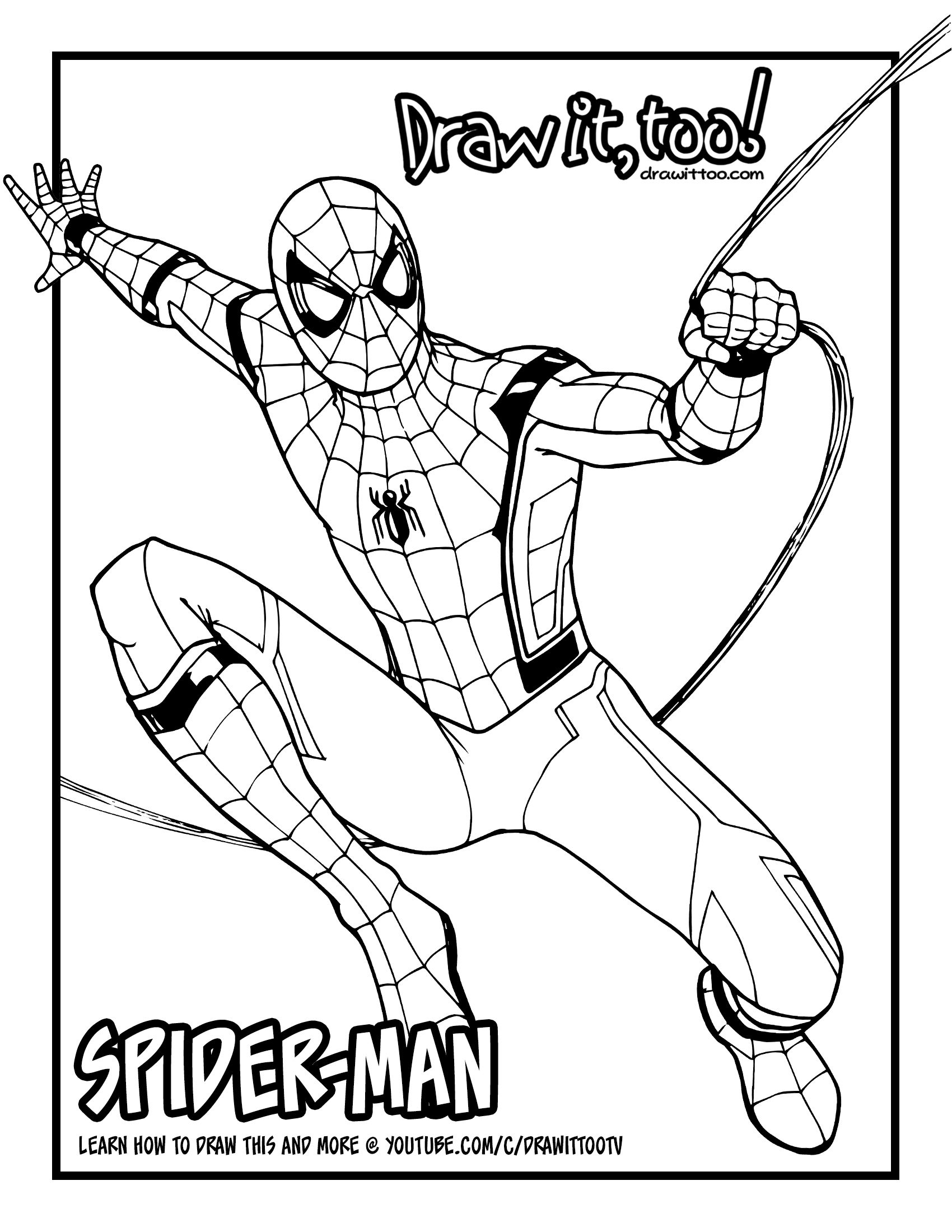 Wallpaper #0neeJ5MB-pgBXx603KZG74 Spider Man Suit Coloring Coloring Pages