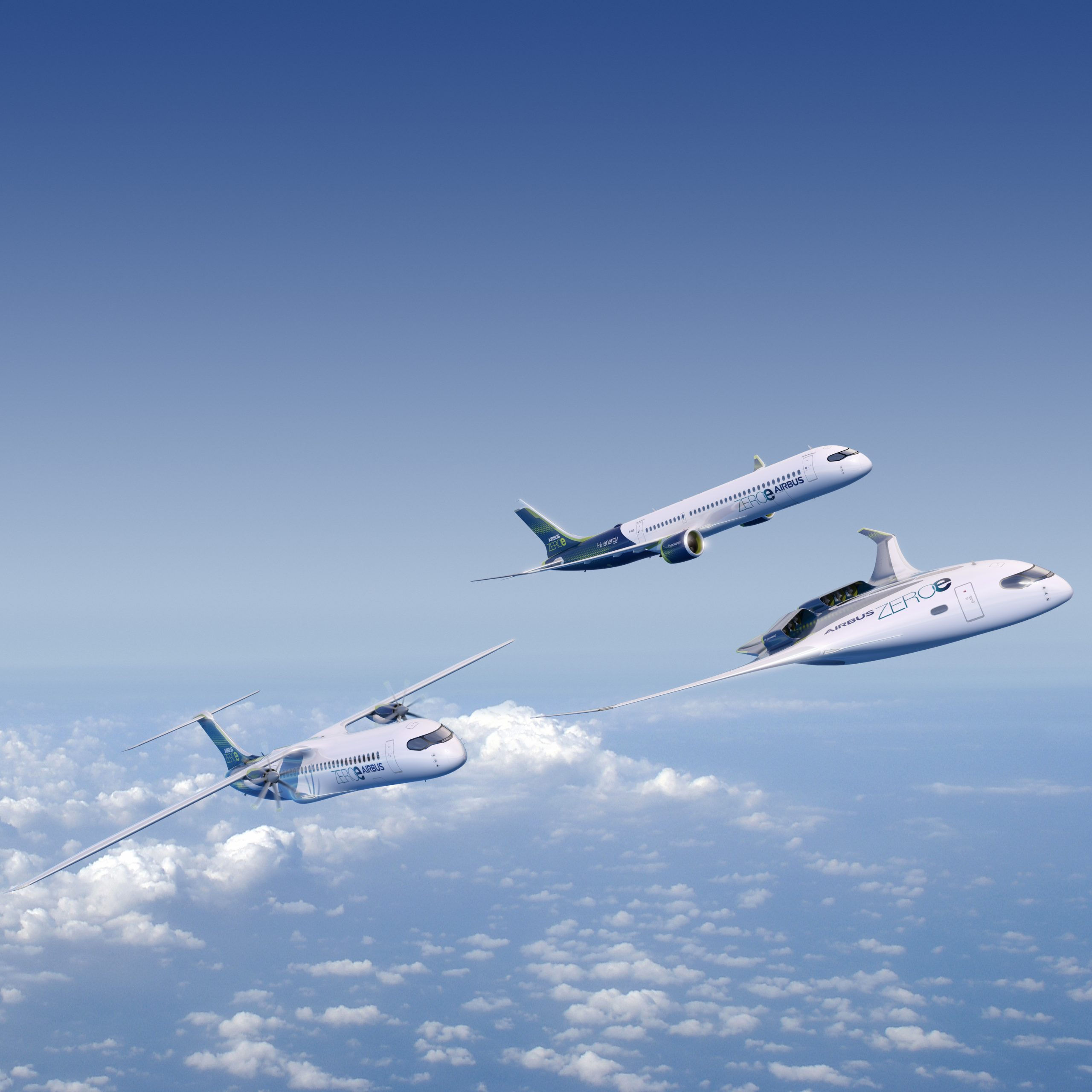 Wallpaper #xP82a5MB3lSXT3zU3-f_190 Zeroe Concept Aircraft Formation Flight AI Airlinegeekscom