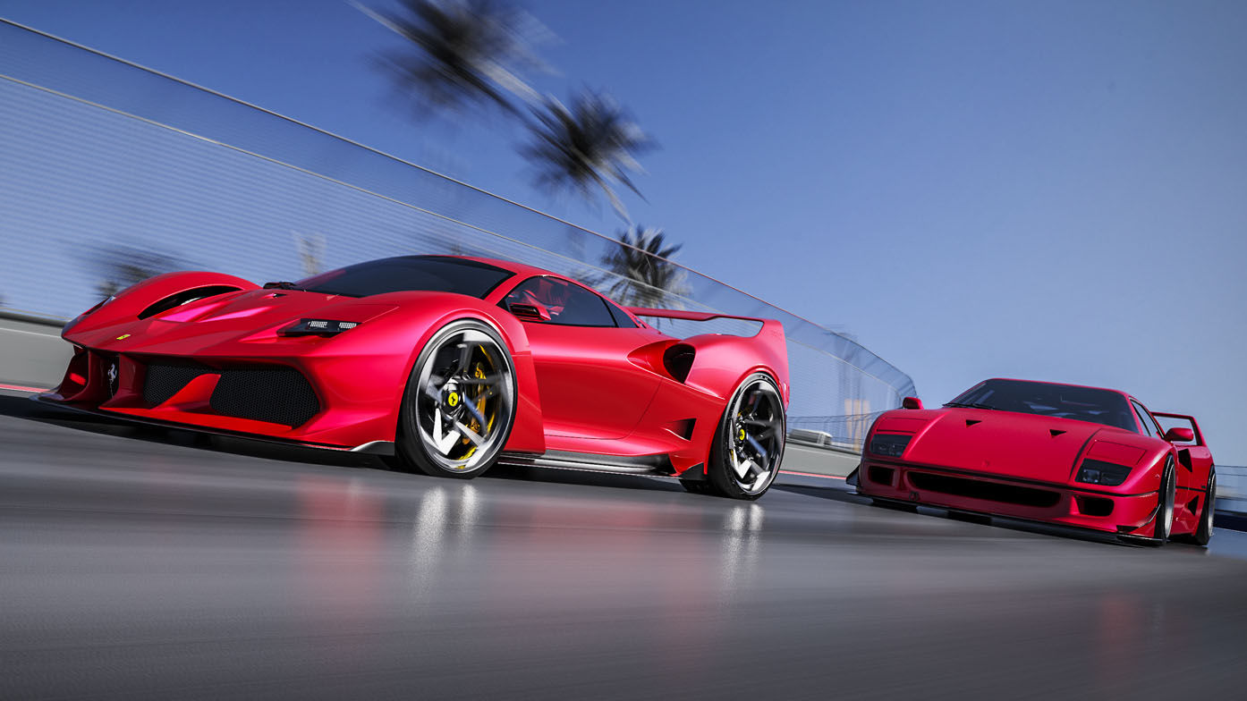 Wallpaper #Q7nI3pIBJvJKYCmEKgfX59 Stare at This Entirely Unofficial Modern Day Ferrari F40 Render Top Gear
