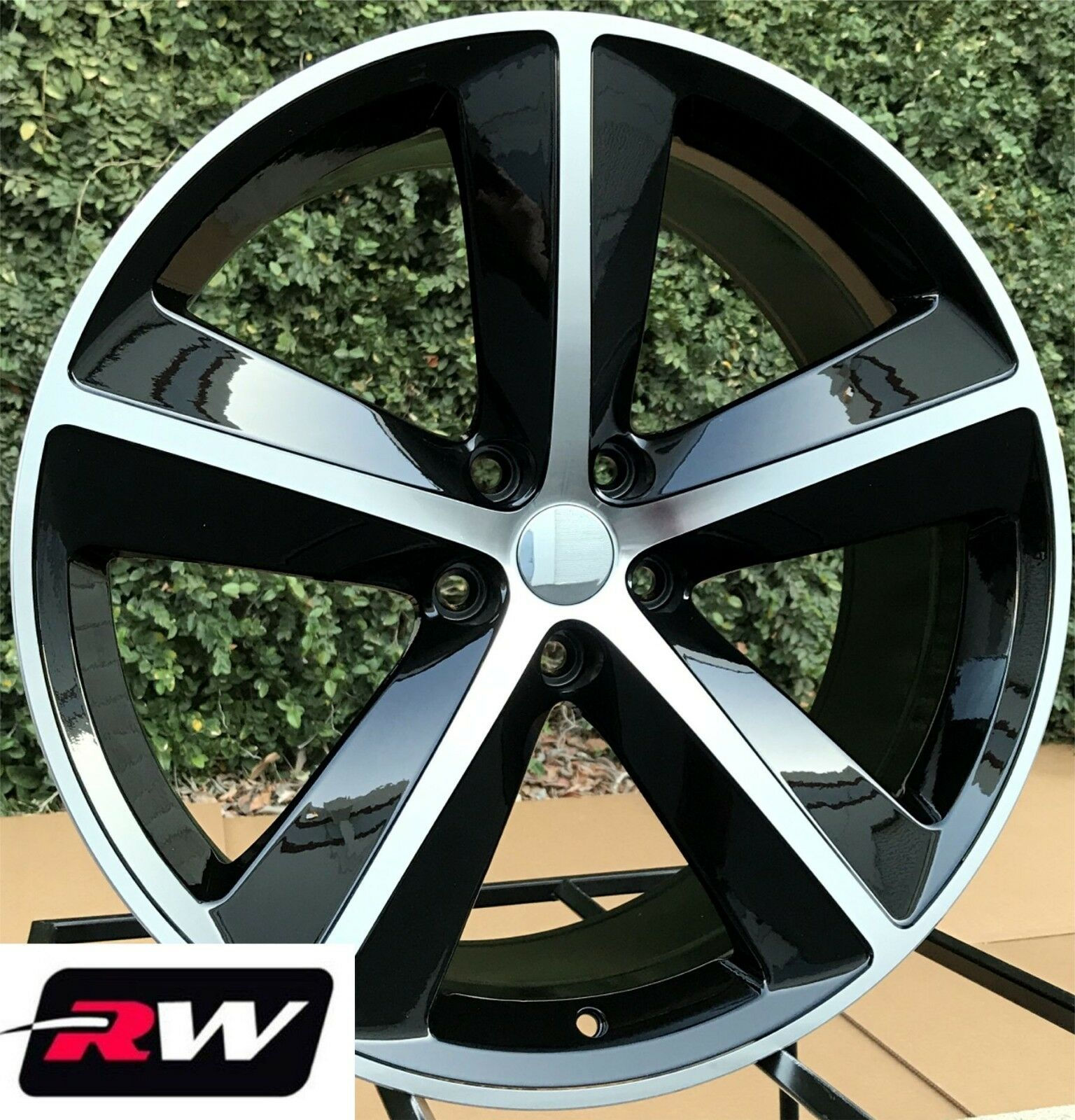 Wallpaper #_4f2MZMBPAdmKxa2CmIl159 20 Inch Rw Wheels for Chrysler 300 Black Machined Rims Challenger