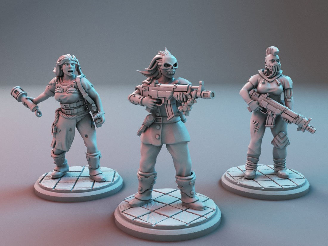 Wallpaper #oJl_P5MBUcASHT6nQswf80 Punk Cultists Miniatures Pack of 3 Minis Size 28mm