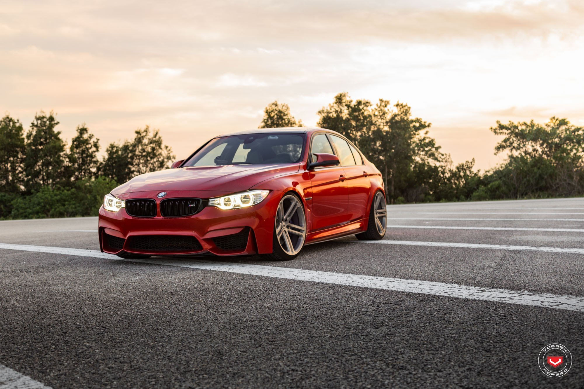 Wallpaper #D2d265IBSpphPi3-DEz1178 Red BMW M3 F30 Sedan on Vossen Cg202 Wheels Caridcom Gallery