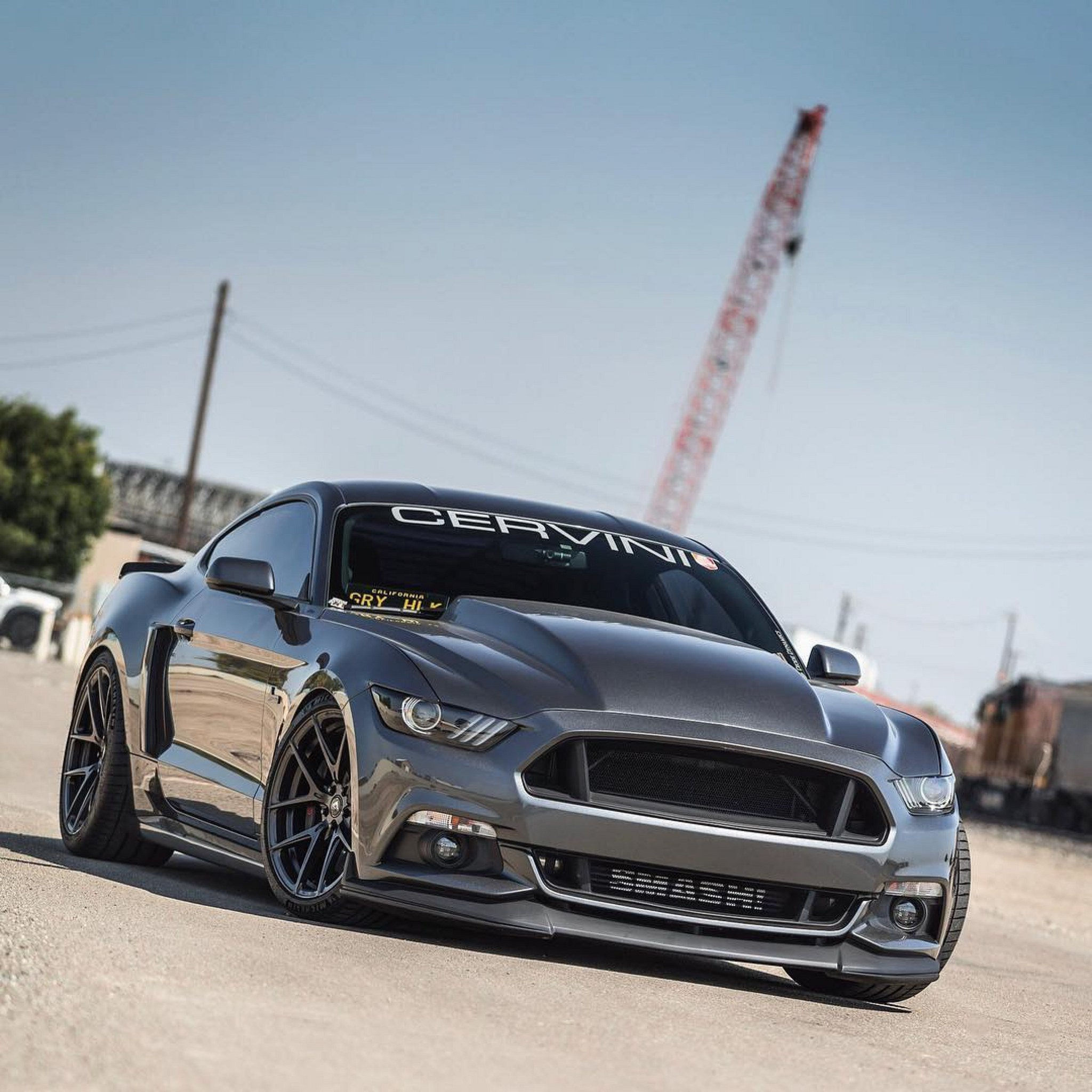 Wallpaper #-XMxhI4BFI5NbQks2hxF56 Gray Ford Mustang Proudly Wears Vorsteiner Wheels Caridcom Gallery