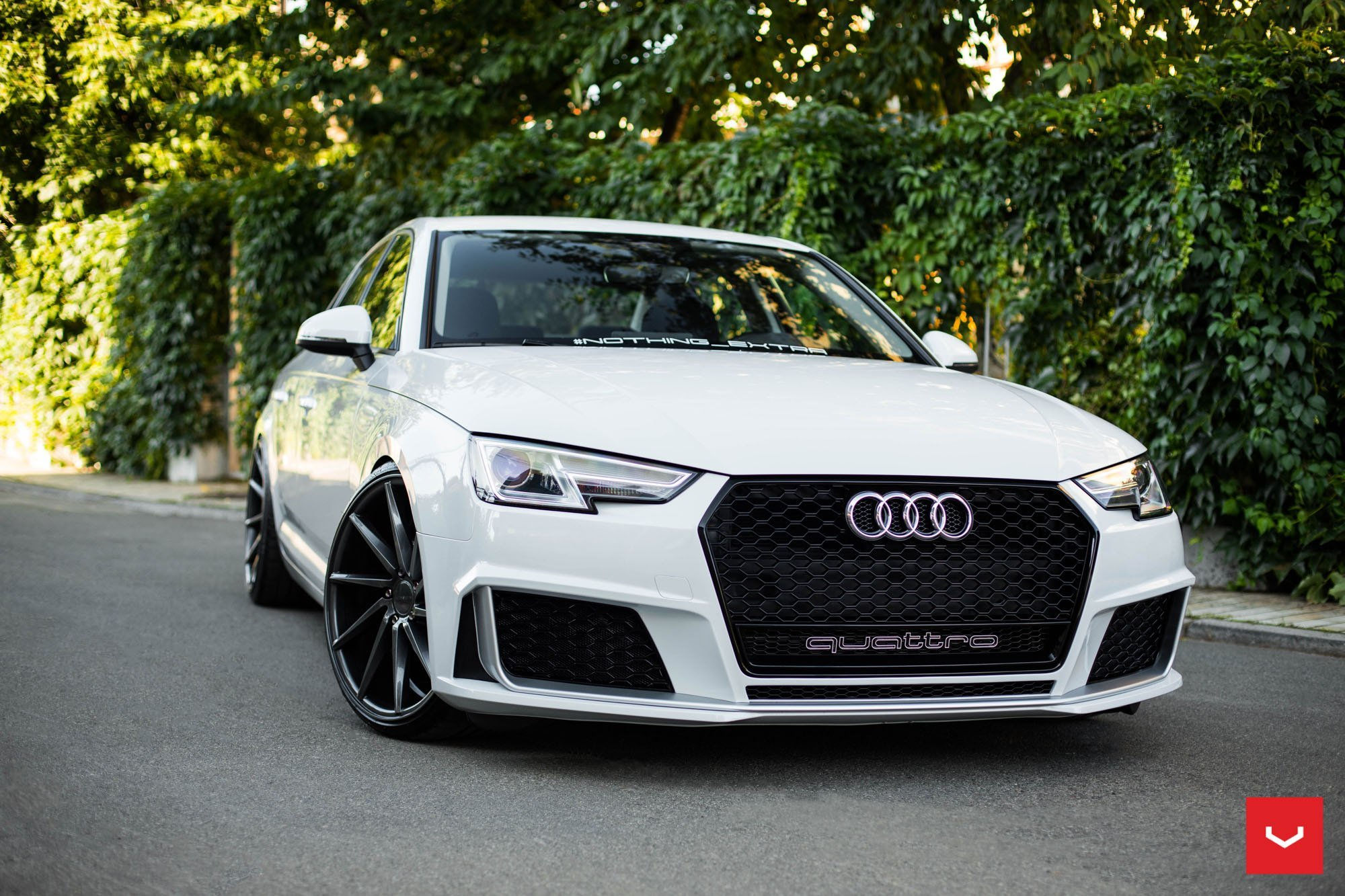 Wallpaper #Hn3x844Bnwiau_P6aQ5i16 Just the Right Formula Customized White Audi A4 on Vossen Rims Carid