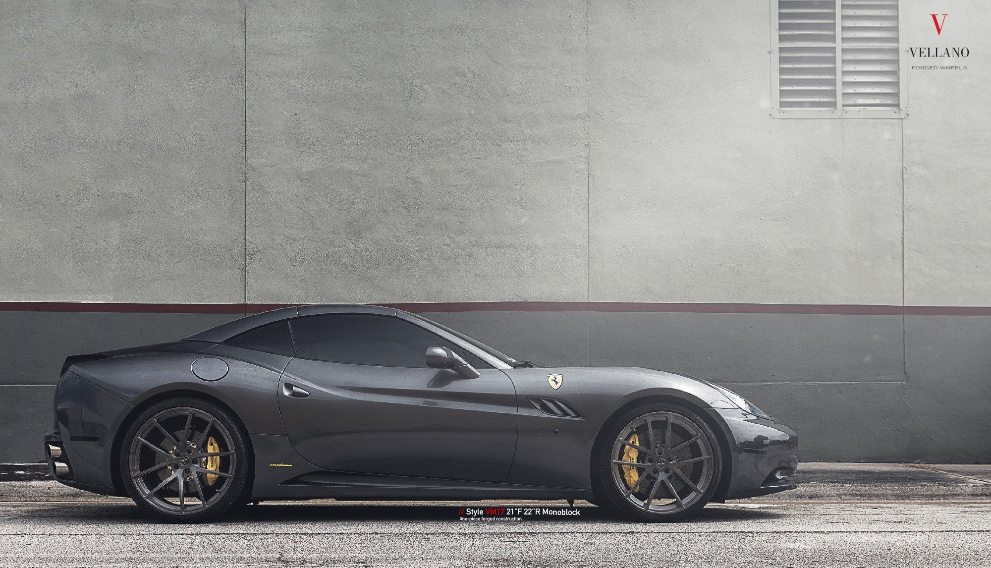 Wallpaper #ec55a Brushed Bronze Strasse Rims Transform Black Ferrari California into