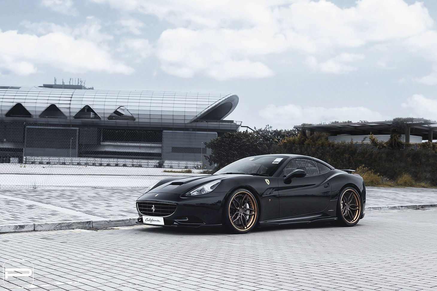 Wallpaper #ec55a Brushed Bronze Strasse Rims Transform Black Ferrari California into