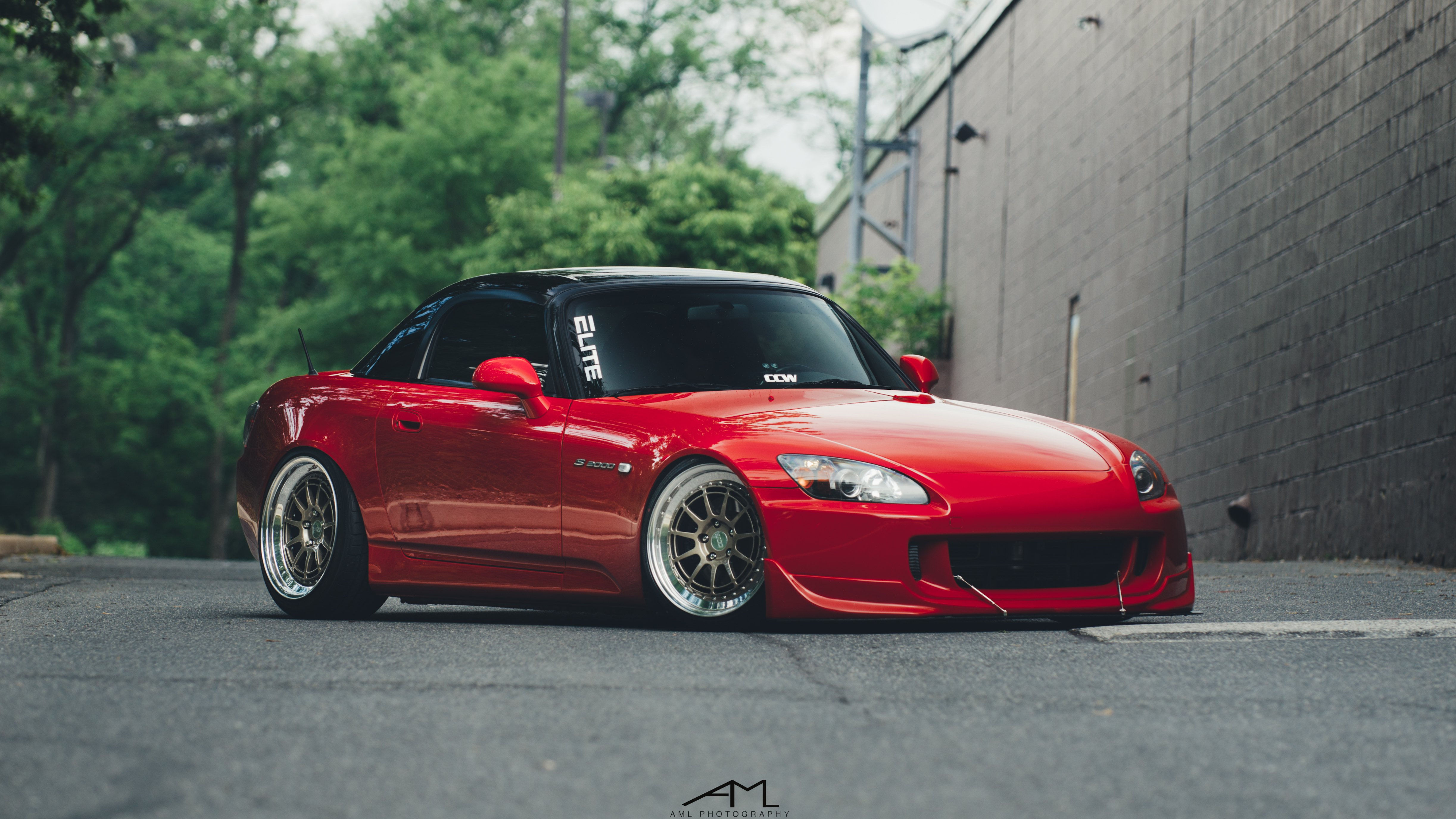 Wallpaper #b-oQVZMBlwTYPL18Ngxz127 Dropped Red Honda S2000 is a Stylish Thing with Custom Parts Carid
