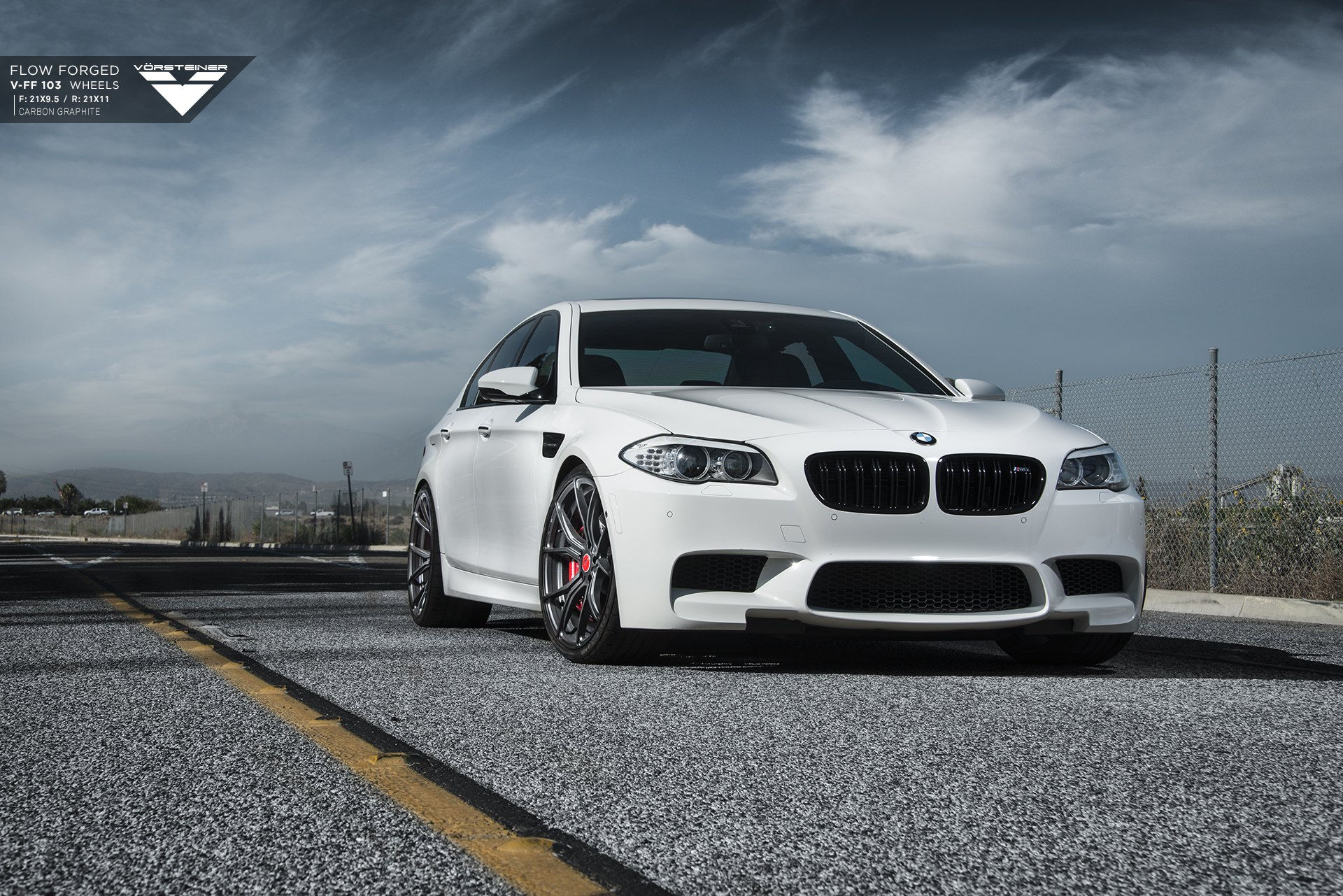 Wallpaper #v3fdJpMB-pgBXx60JaPB75 White BMW 5 Series Bragging Vorsteiner Rims with Brembo Brakes Carid