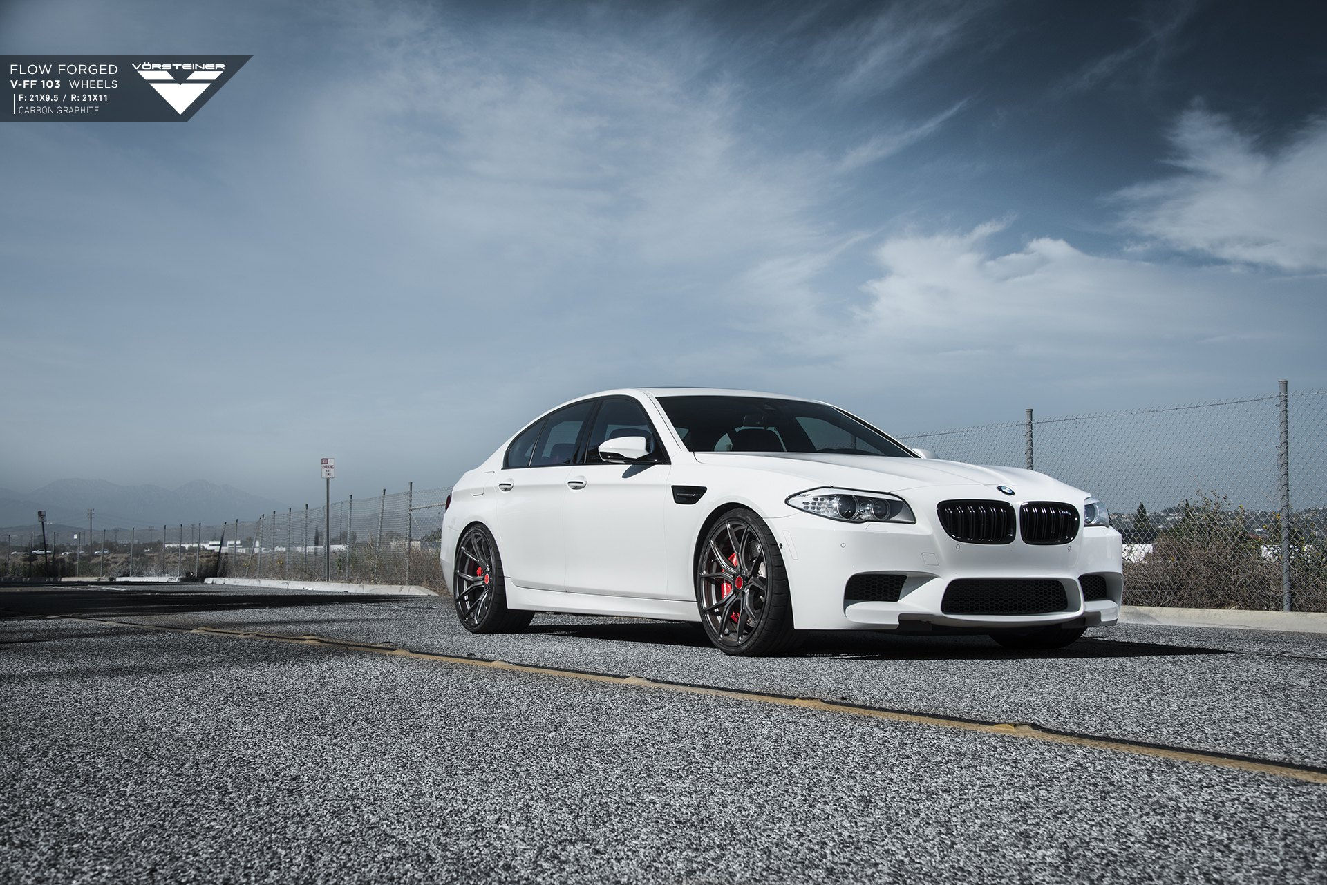 Wallpaper #v3fdJpMB-pgBXx60JaPB82 White BMW 5 Series Bragging Vorsteiner Rims with Brembo Brakes Carid