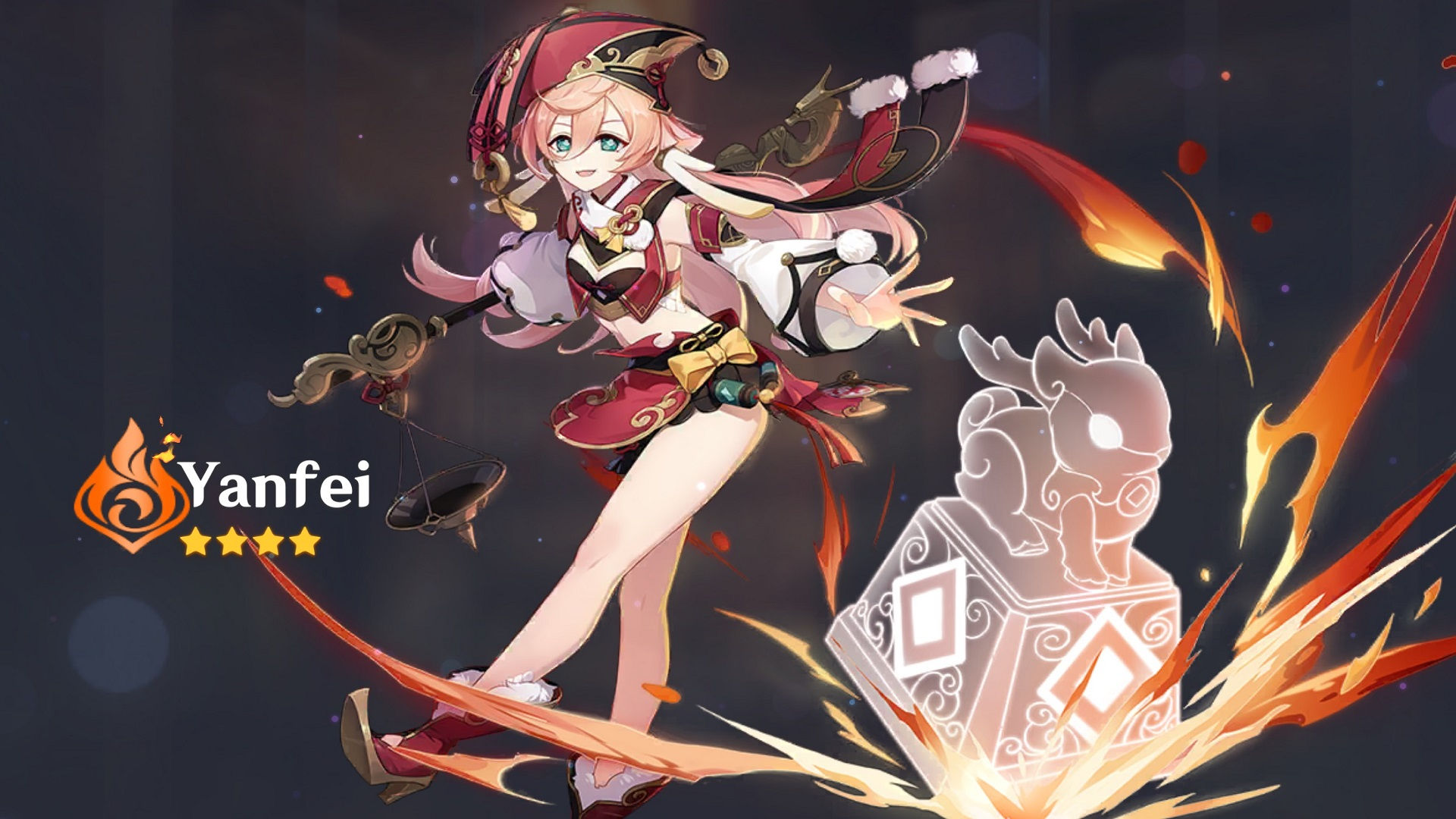 Wallpaper #OBzbQJMB8JfcLg2J8vfe4 Genshin Impact Yanfei Build Banner and Skills Pocket Tactics